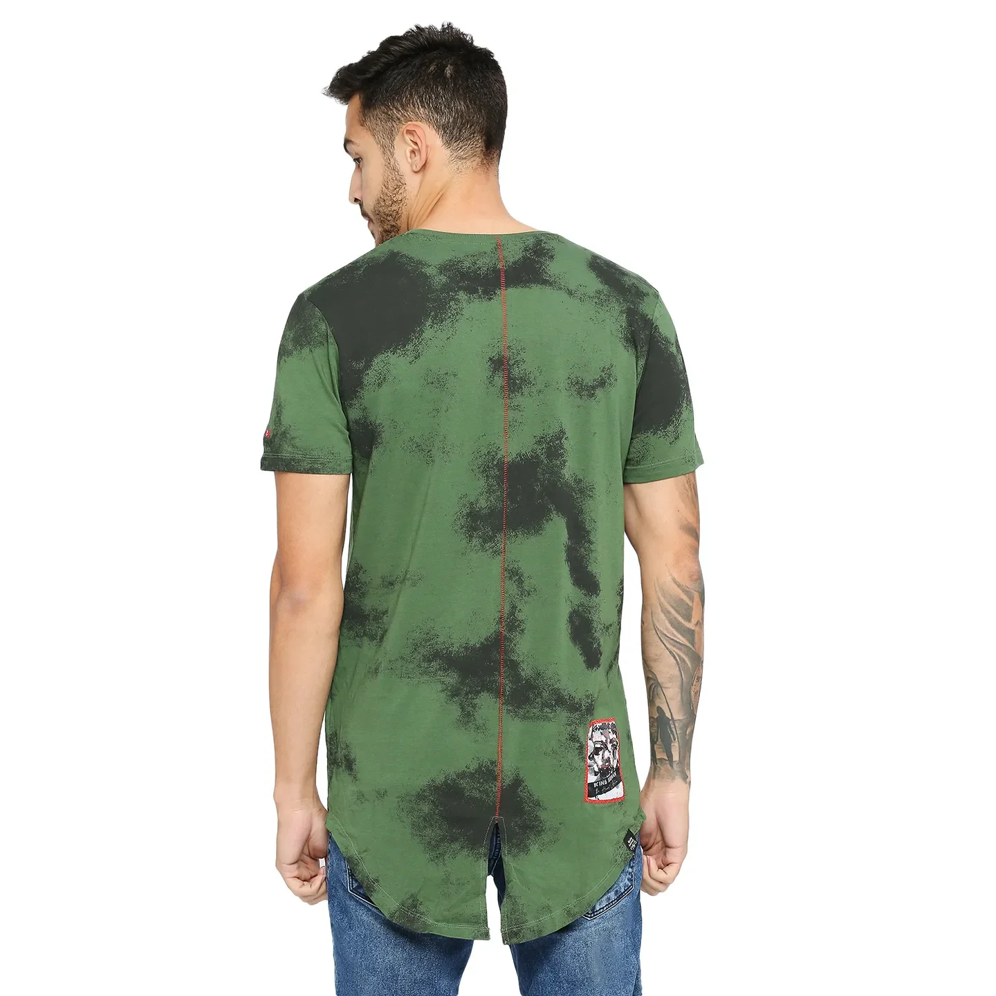 Cactus Green Regular Fit Round Neck Men's T-Shirt by Being Human Clothing - Image 4