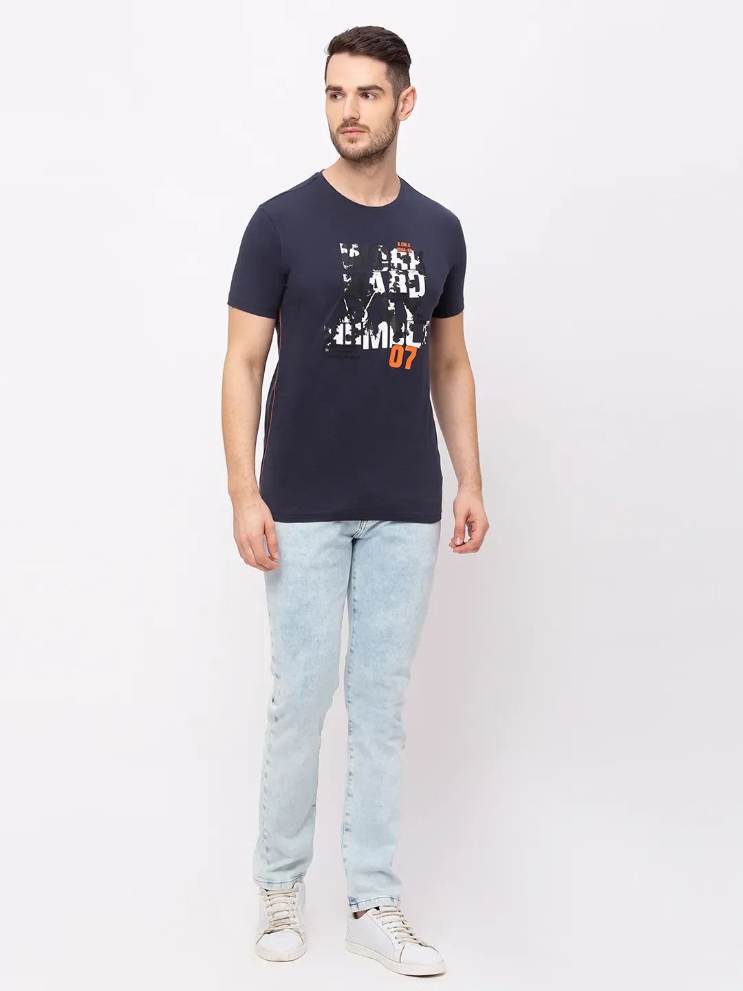 Grey Regular Fit Men's Short Sleeves T-Shirt by Being Human Clothing - Image 5