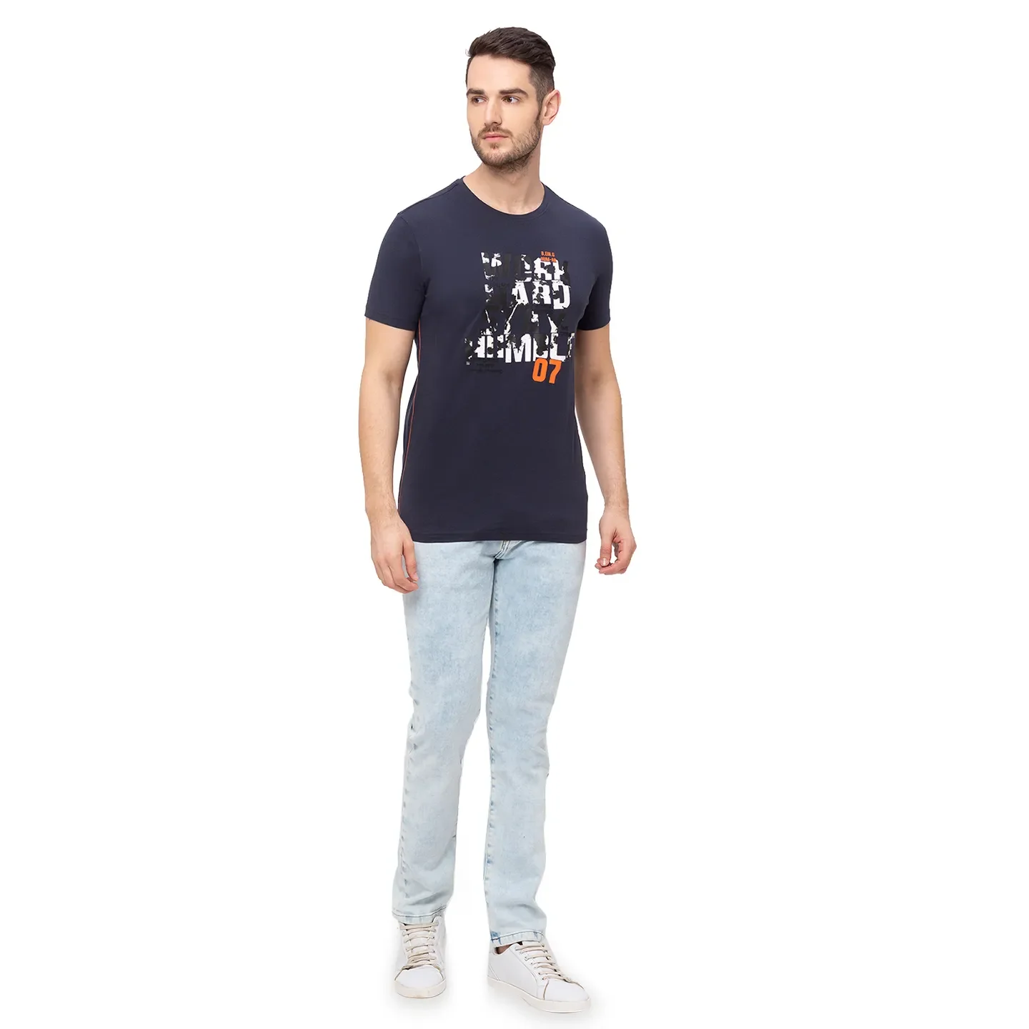 Grey Regular Fit Men's Short Sleeves T-Shirt by Being Human Clothing - Image 6
