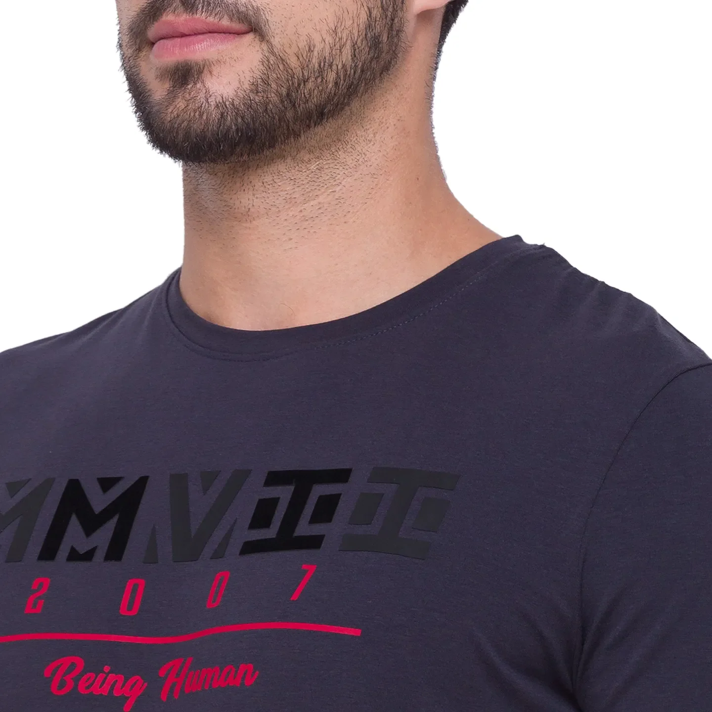 Grey Regular Fit Men's Short Sleeves T-Shirt by Being Human Clothing - Image 3