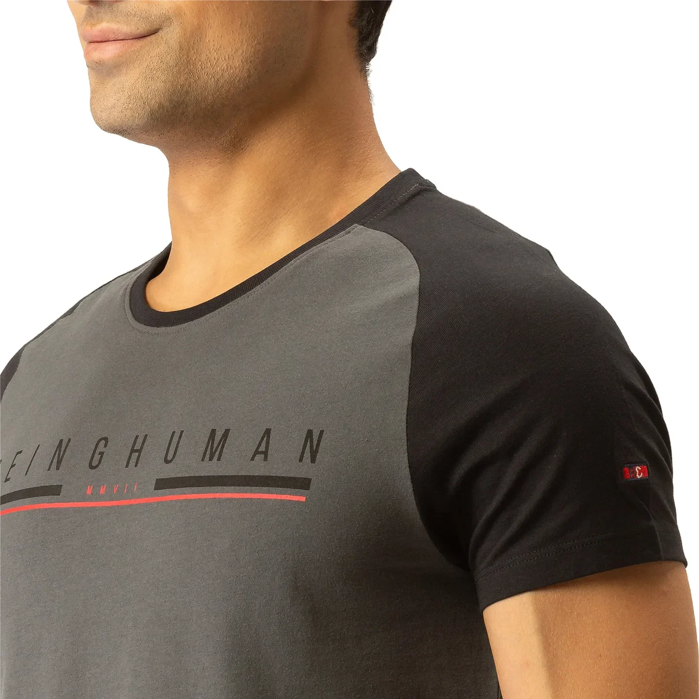 Grey Regular Fit Men's Short Sleeves T-Shirt by Being Human Clothing - Image 5