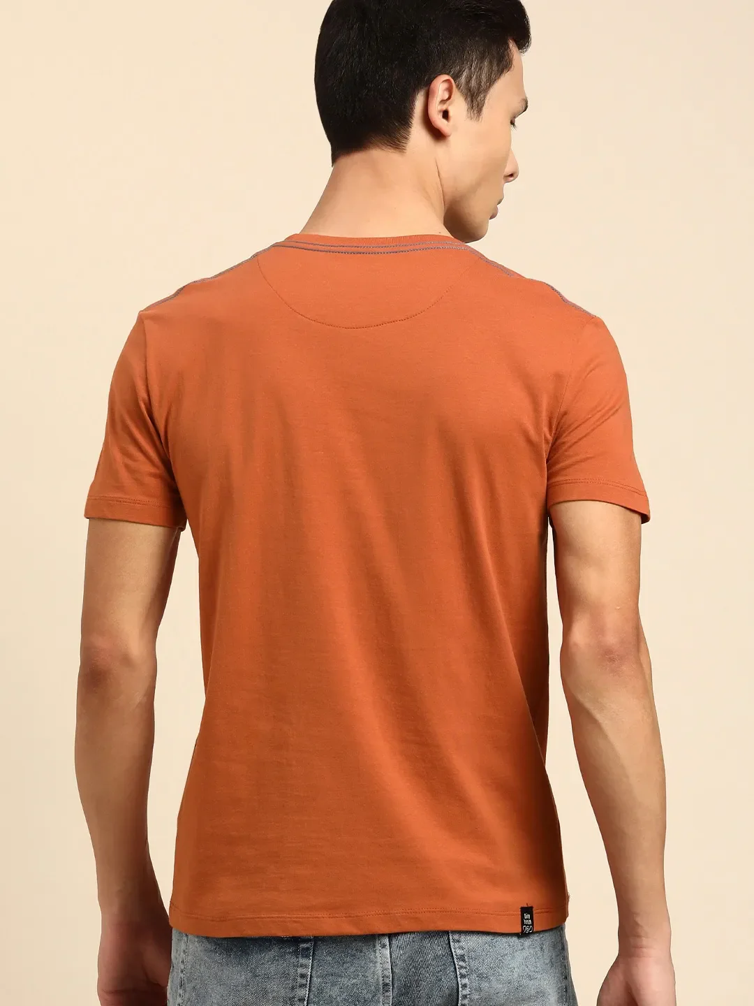 Brown Regular Fit Men's Short Sleeves T-Shirt by Being Human Clothing - Image 3