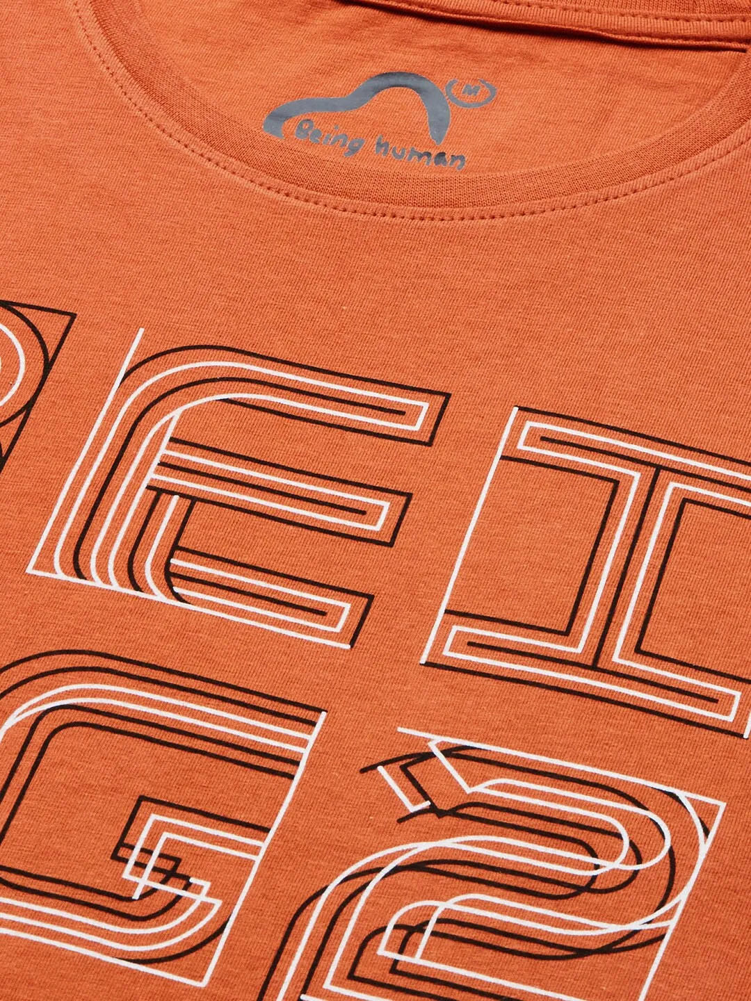Brown Regular Fit Men's Short Sleeves T-Shirt by Being Human Clothing - Image 4