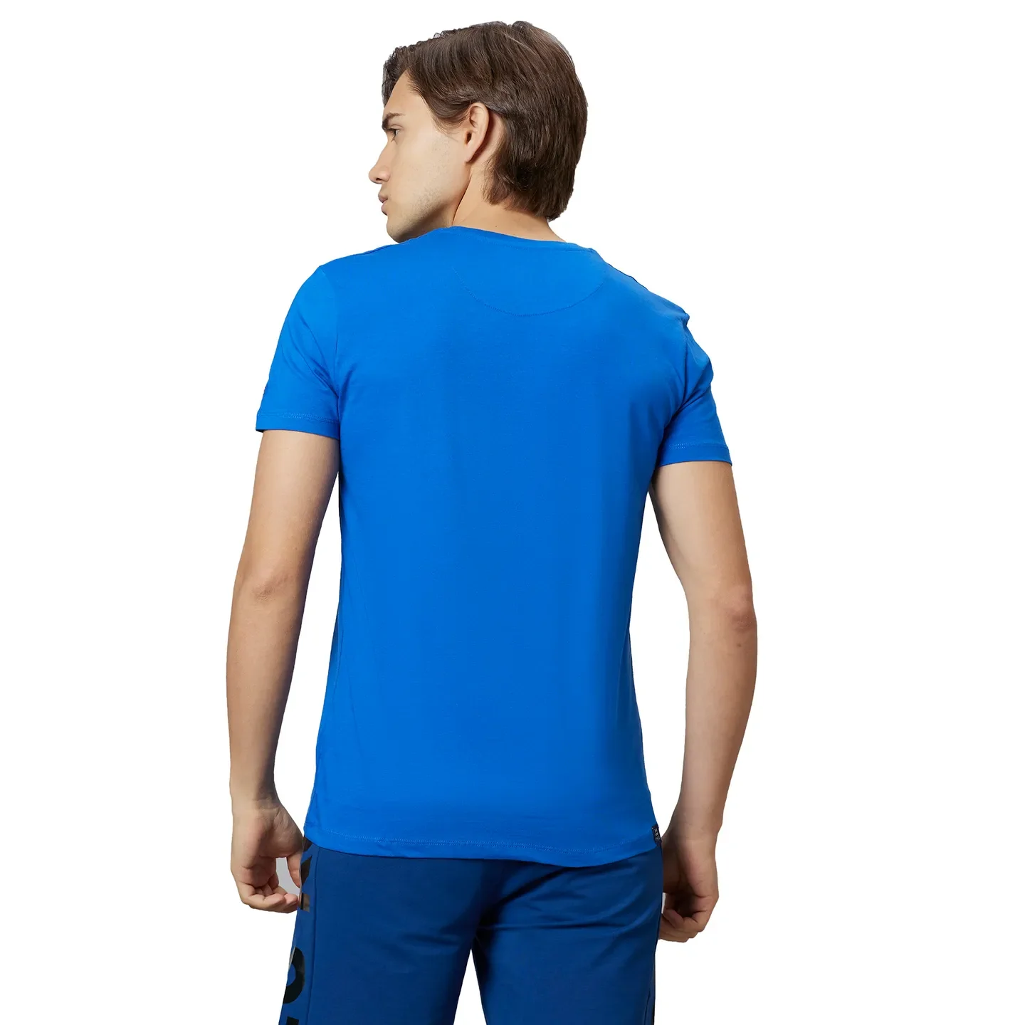 Blue Regular Fit Men's Short Sleeves T-Shirt by Being Human Clothing - Image 2