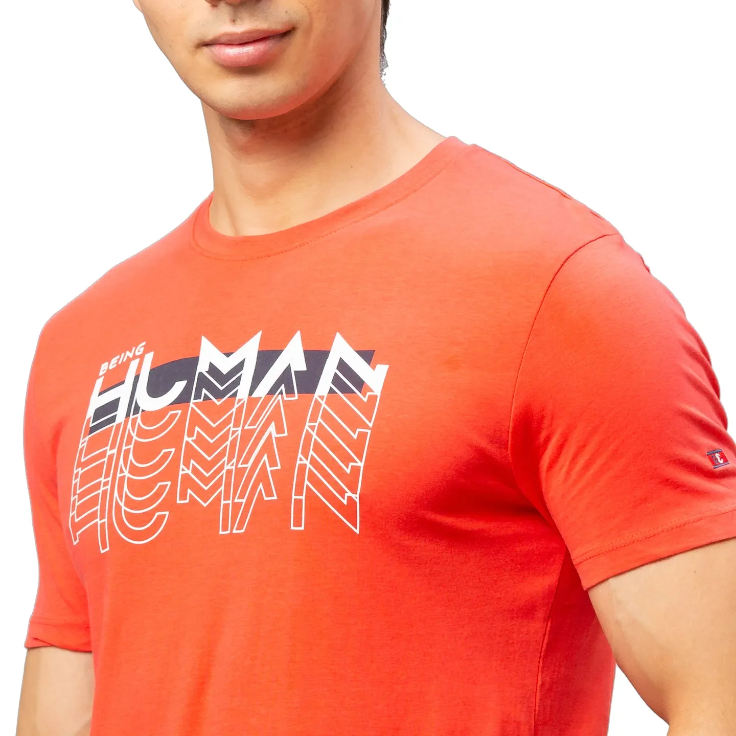 Pink Regular Fit Men's Short Sleeves T-Shirt by Being Human Clothing - Image 5