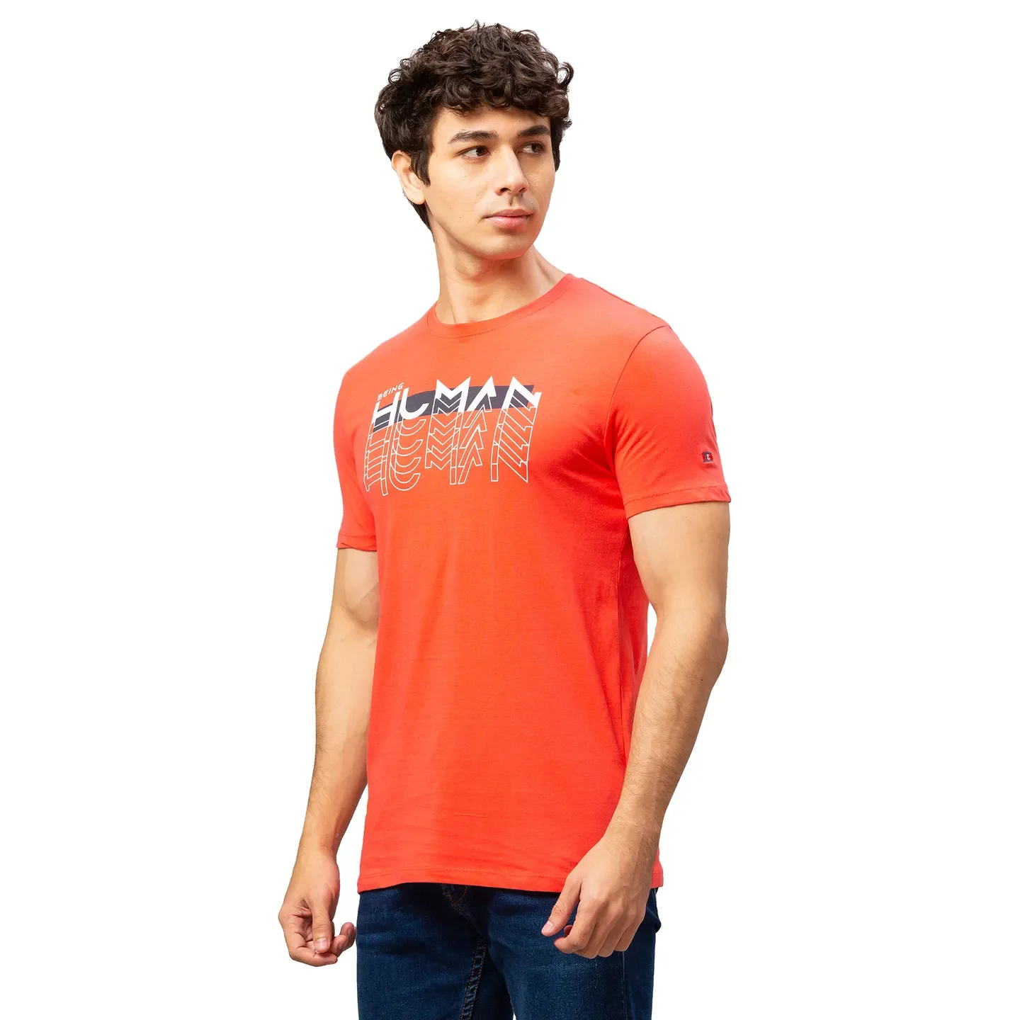 Pink Regular Fit Men's Short Sleeves T-Shirt by Being Human Clothing - Image 2
