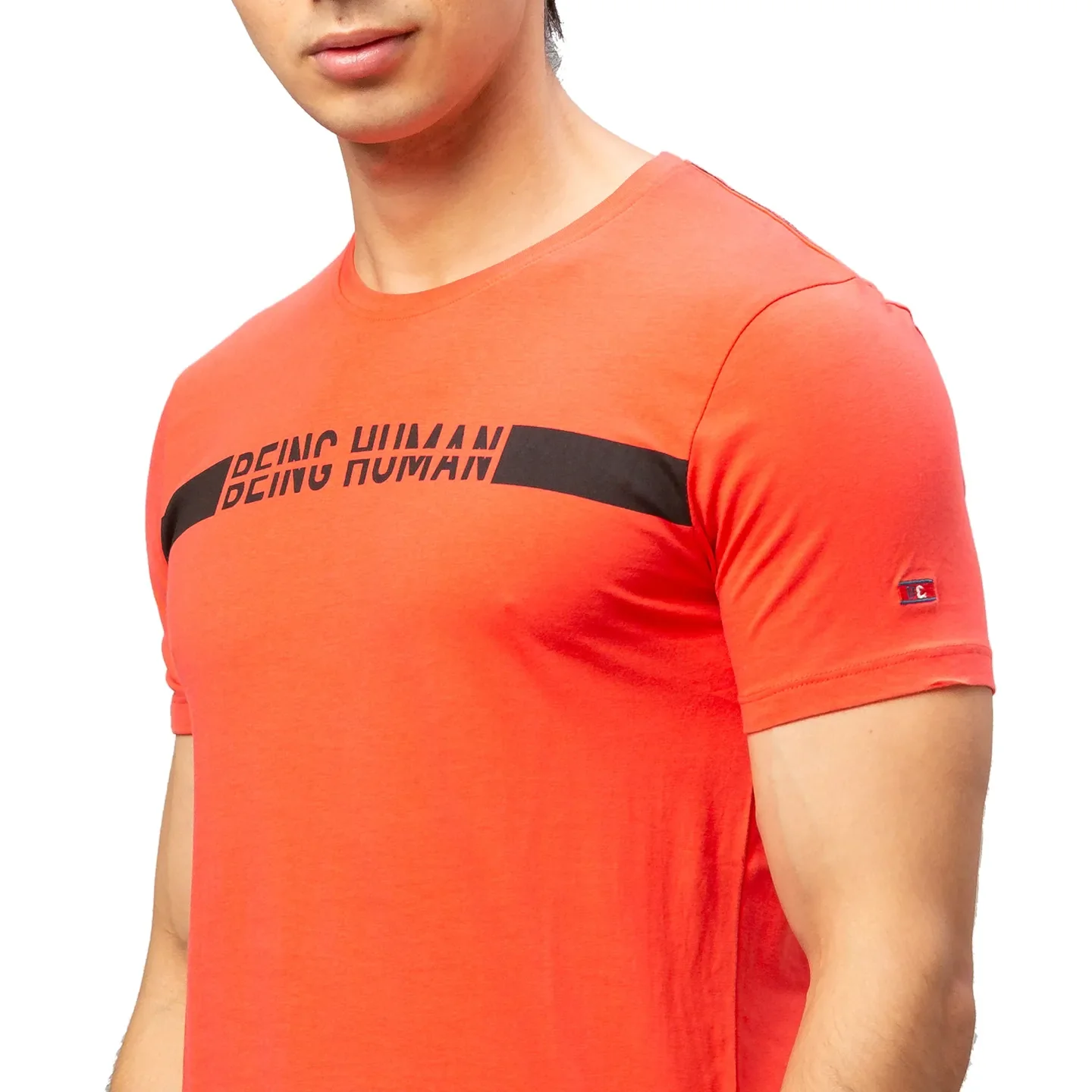 Pink Regular Fit Men's Short Sleeves T-Shirt by Being Human Clothing - Image 5