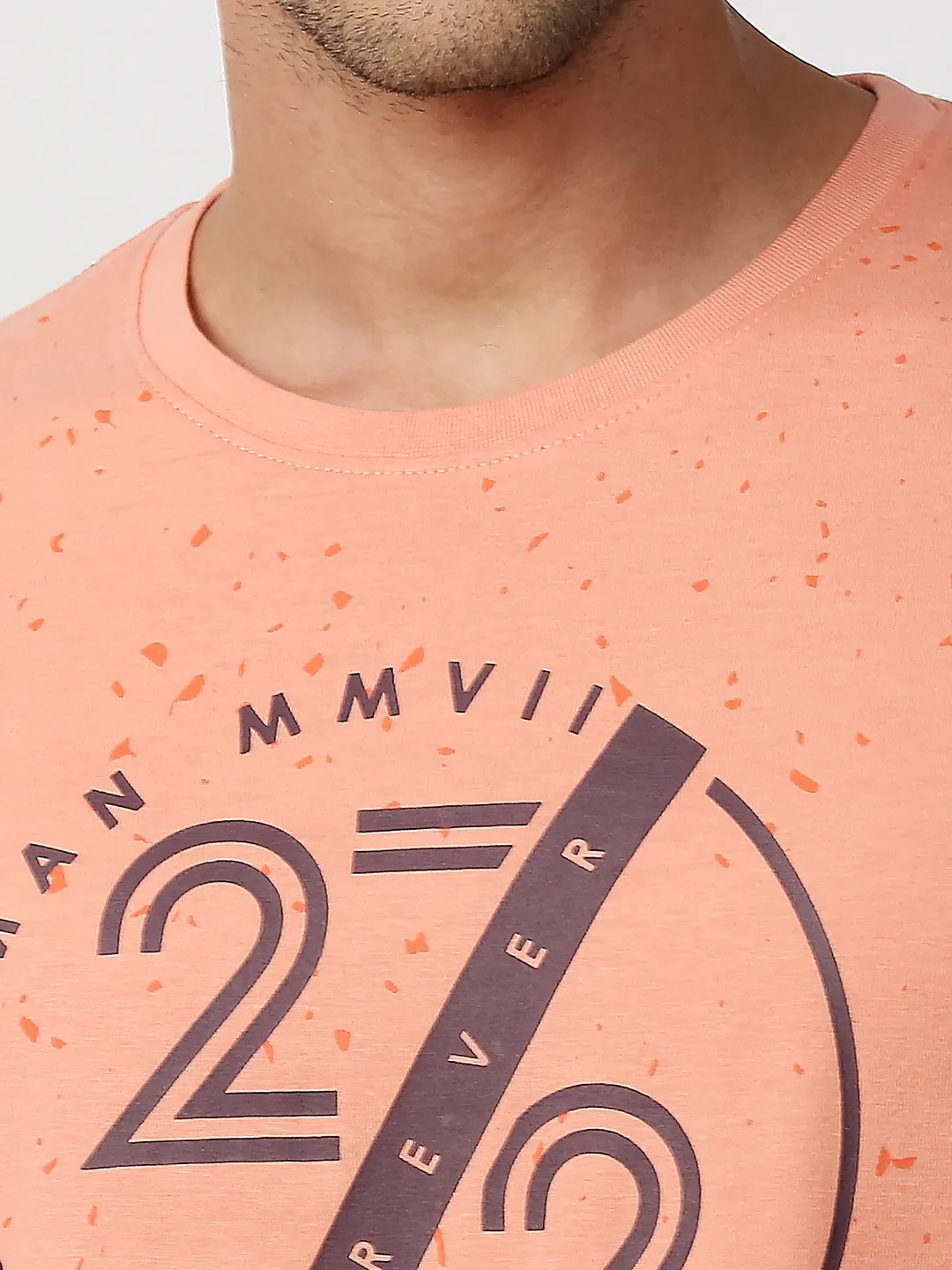 Orange Regular Fit Men's Short Sleeves T-Shirt by Being Human Clothing - Image 5