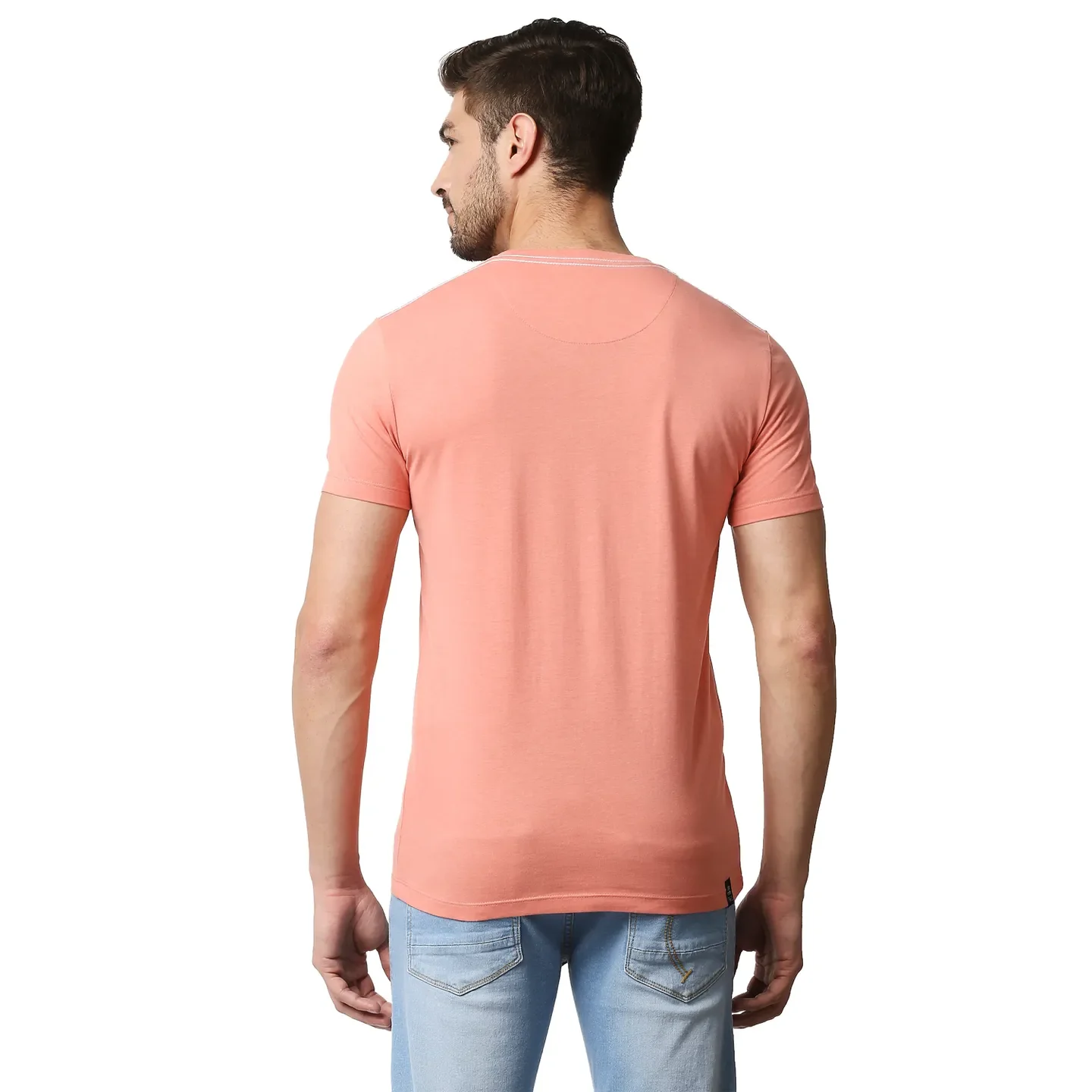 Pink Regular Fit Men's Short Sleeves T-Shirt by Being Human Clothing - Image 4