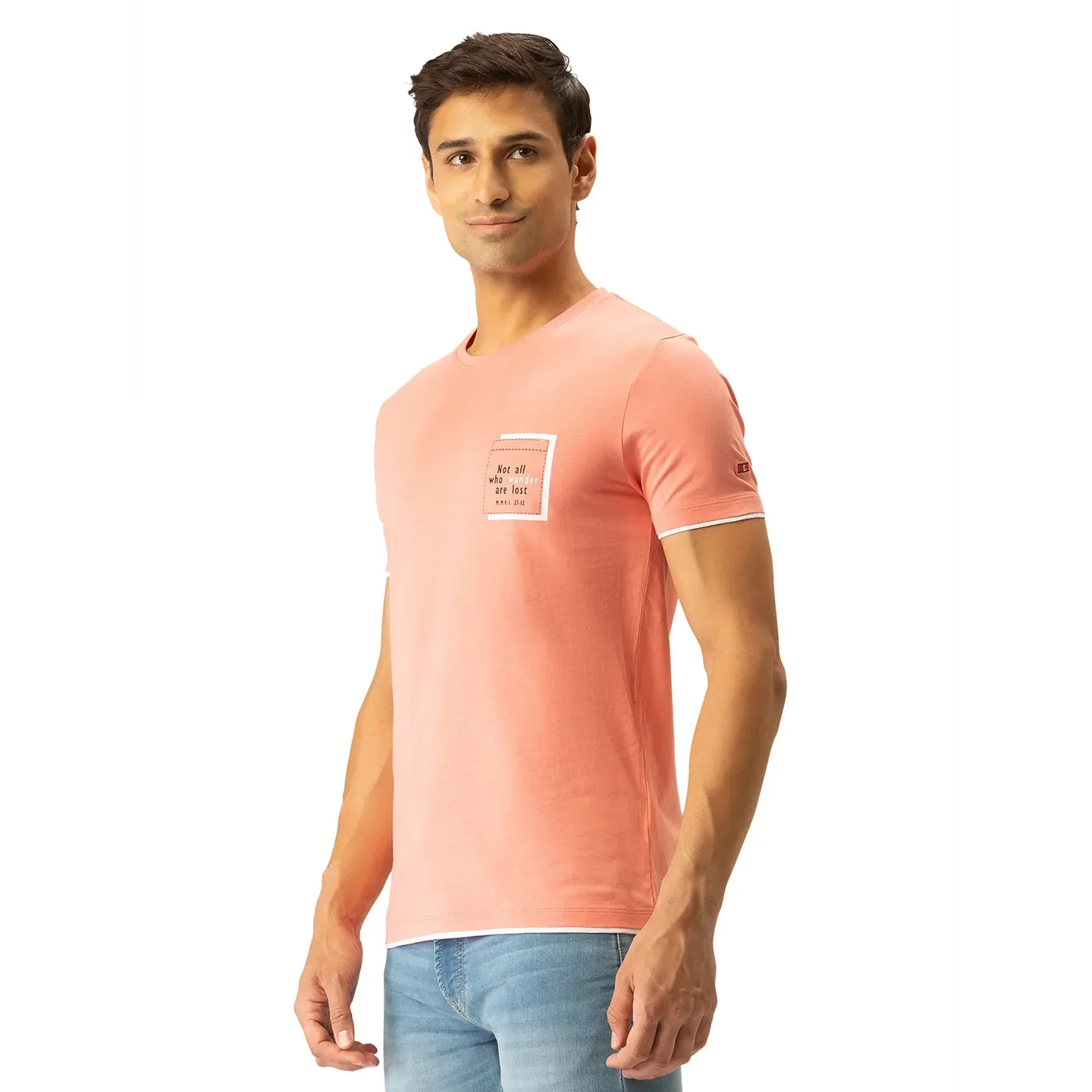 Orange Regular Fit Men's Short Sleeves T-Shirt by Being Human Clothing - Image 4