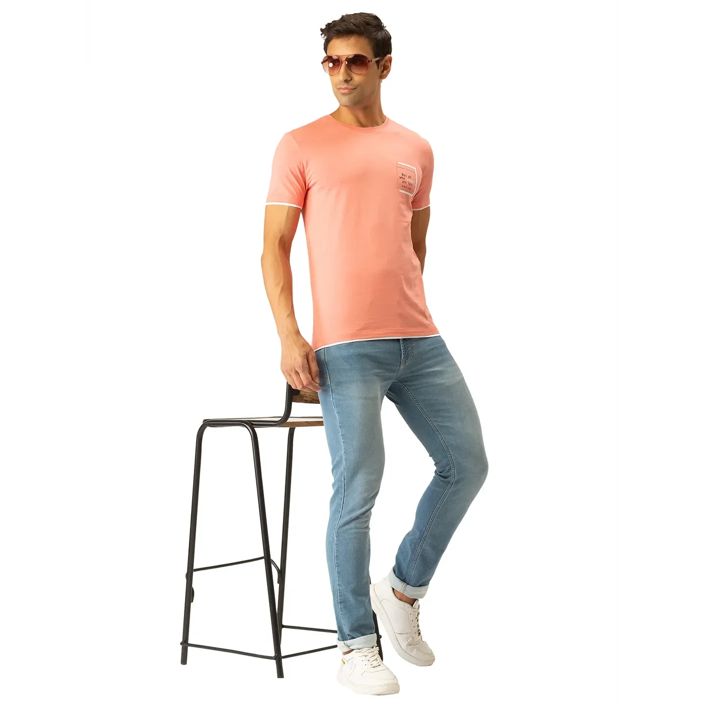 Orange Regular Fit Men's Short Sleeves T-Shirt by Being Human Clothing - Image 6