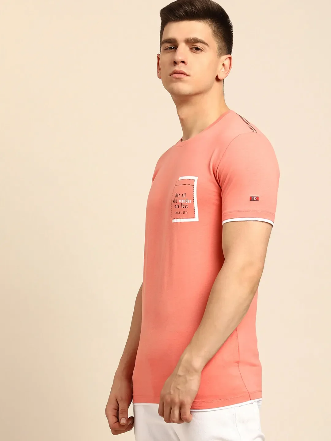 Orange Regular Fit Men's Short Sleeves T-Shirt by Being Human Clothing - Image 8
