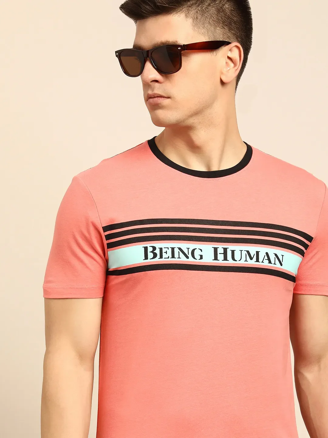 Orange Regular Fit Men's Short Sleeves T-Shirt by Being Human Clothing - Image 5