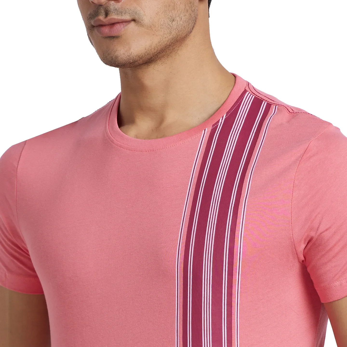 Coral Regular Fit Round Neck Men's T-Shirt by Being Human Clothing - Image 4