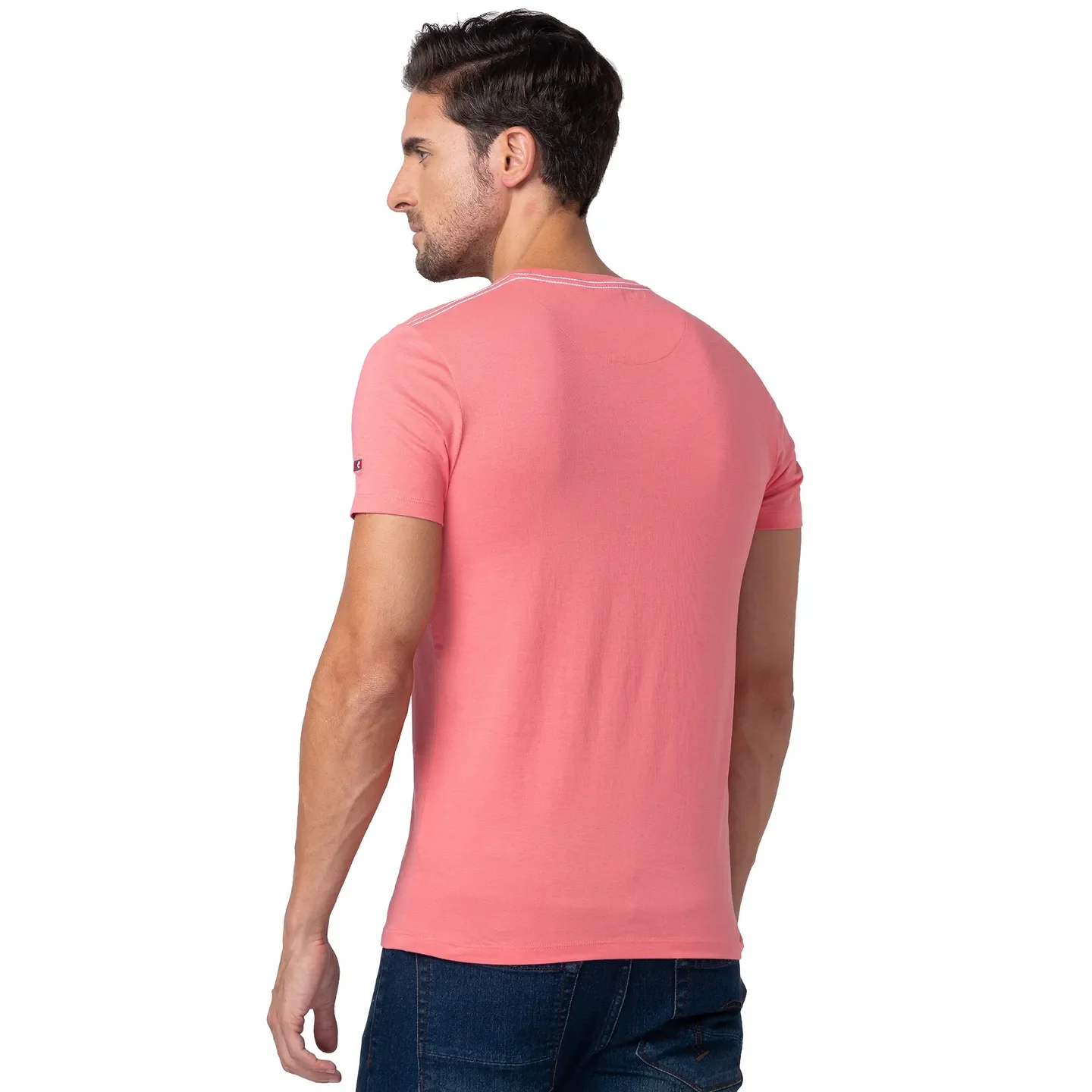 Coral Regular Fit Round Neck Men's T-Shirt by Being Human Clothing - Image 3