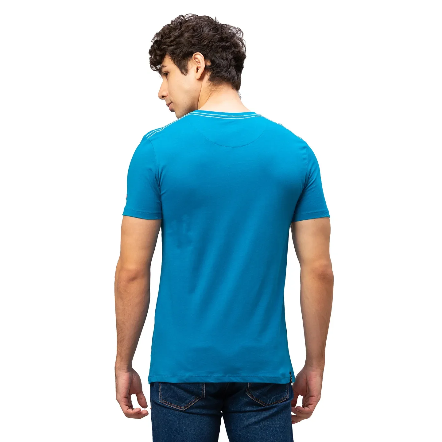 Green Regular Fit Men's Short Sleeves T-Shirt by Being Human Clothing - Image 3