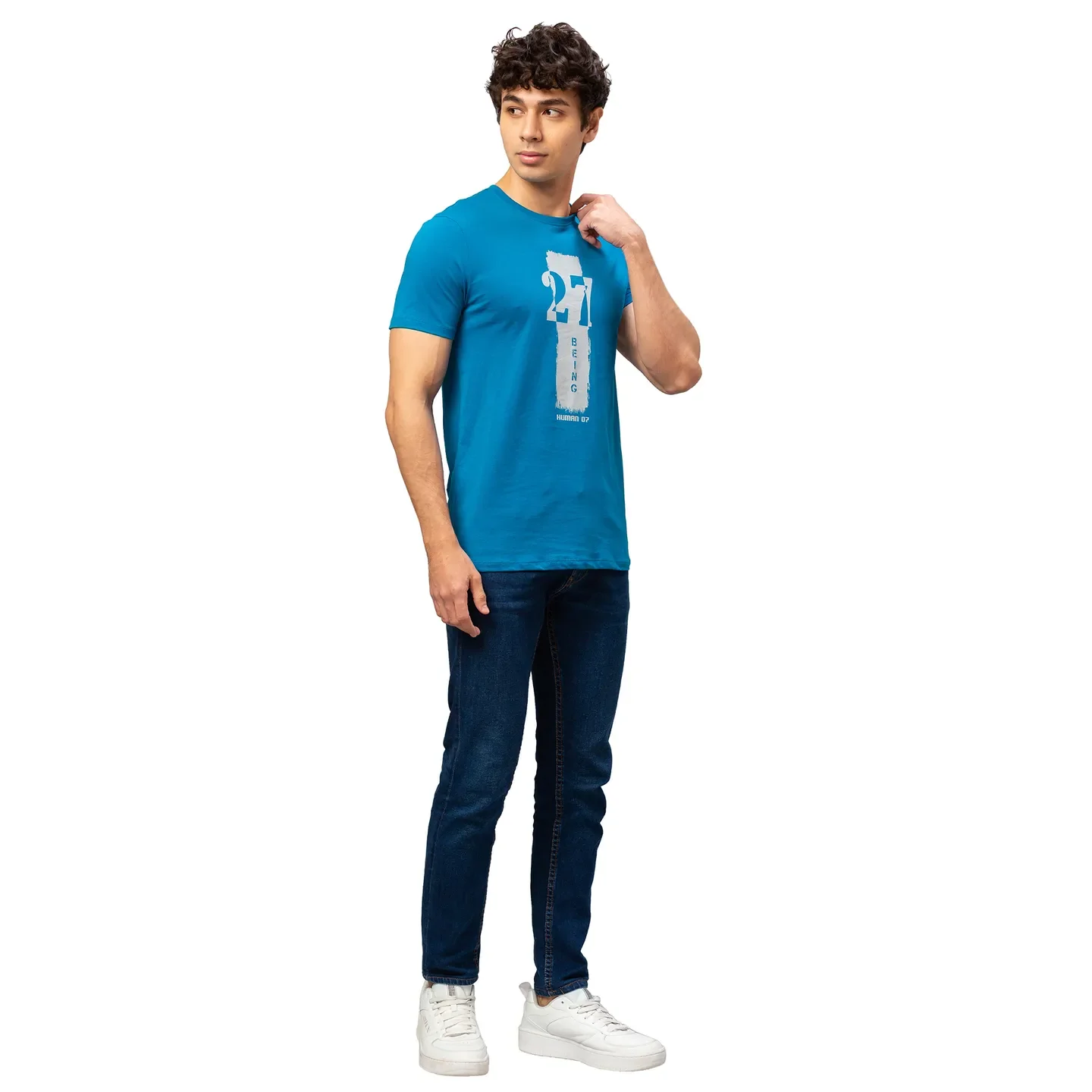 Green Regular Fit Men's Short Sleeves T-Shirt by Being Human Clothing - Image 5