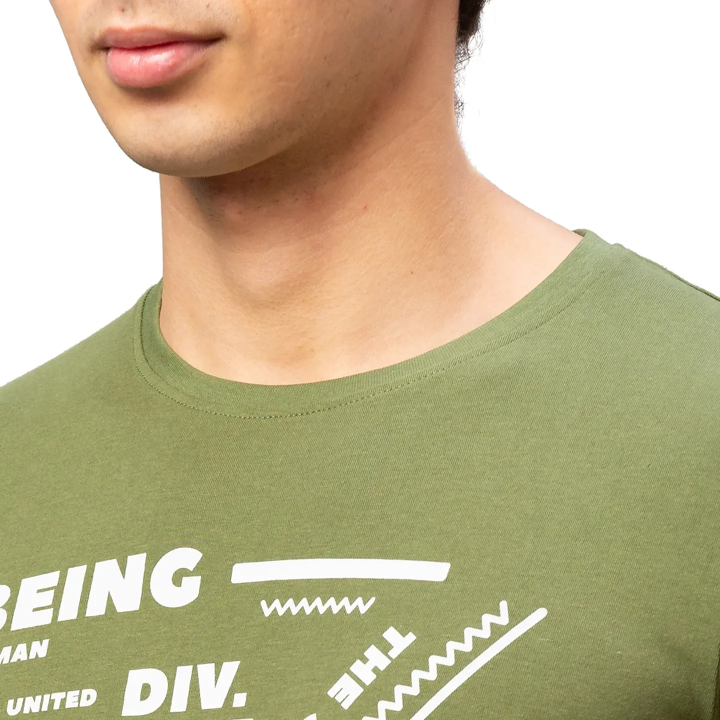 Green Regular Fit Men's Short Sleeves T-Shirt by Being Human Clothing - Image 5