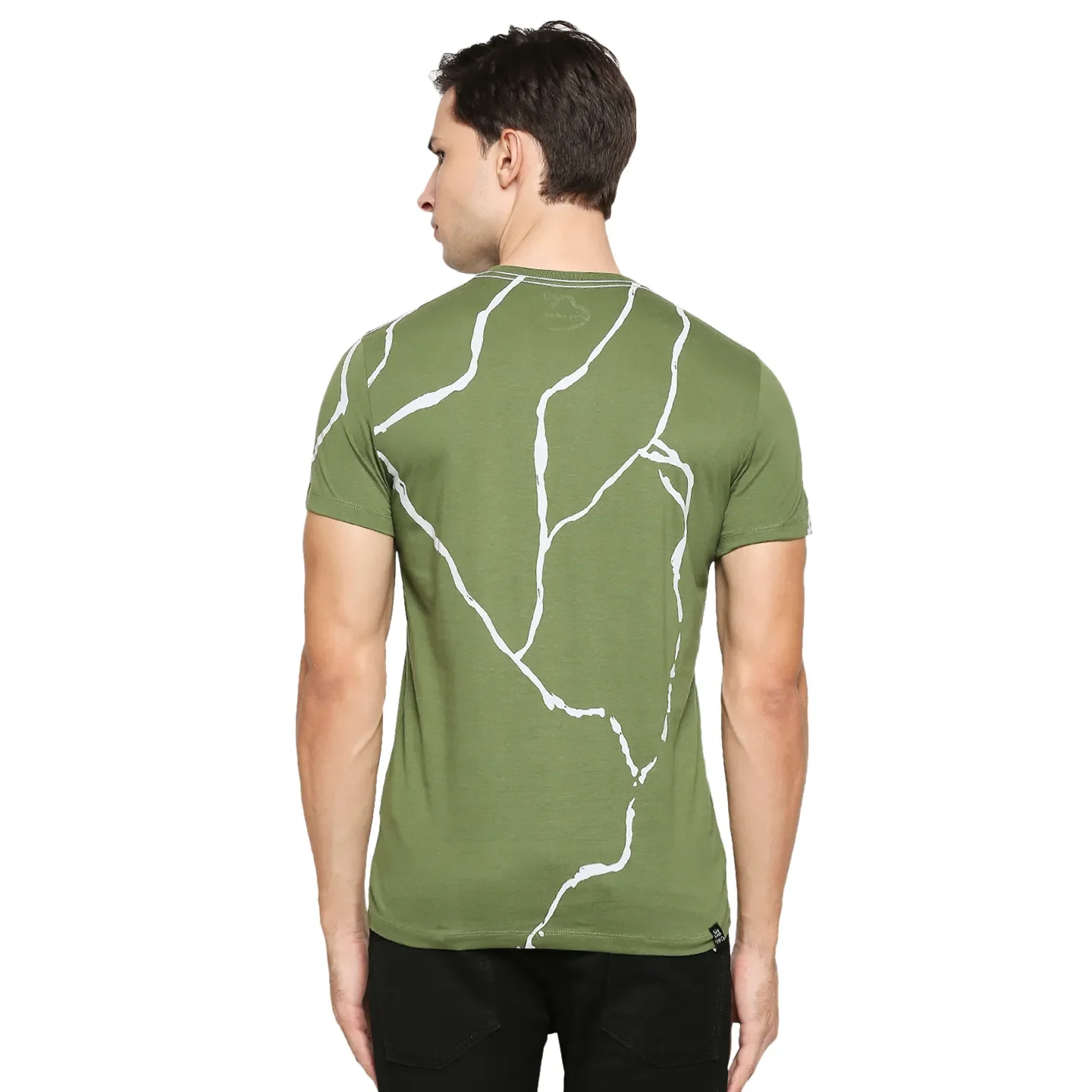Green Regular Fit Men's Short Sleeves T-Shirt by Being Human Clothing - Image 4