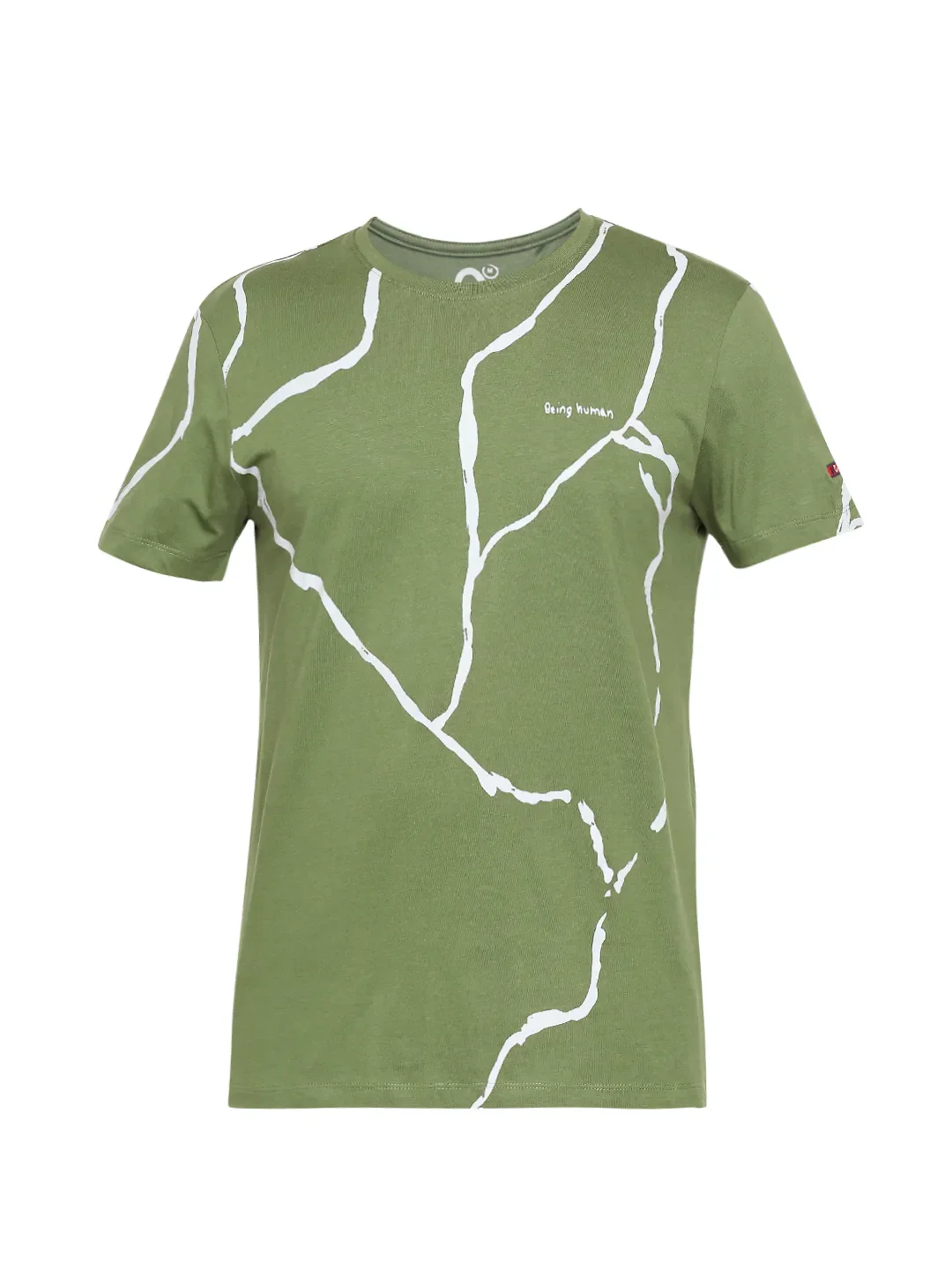 Green Regular Fit Men's Short Sleeves T-Shirt by Being Human Clothing - Image 7
