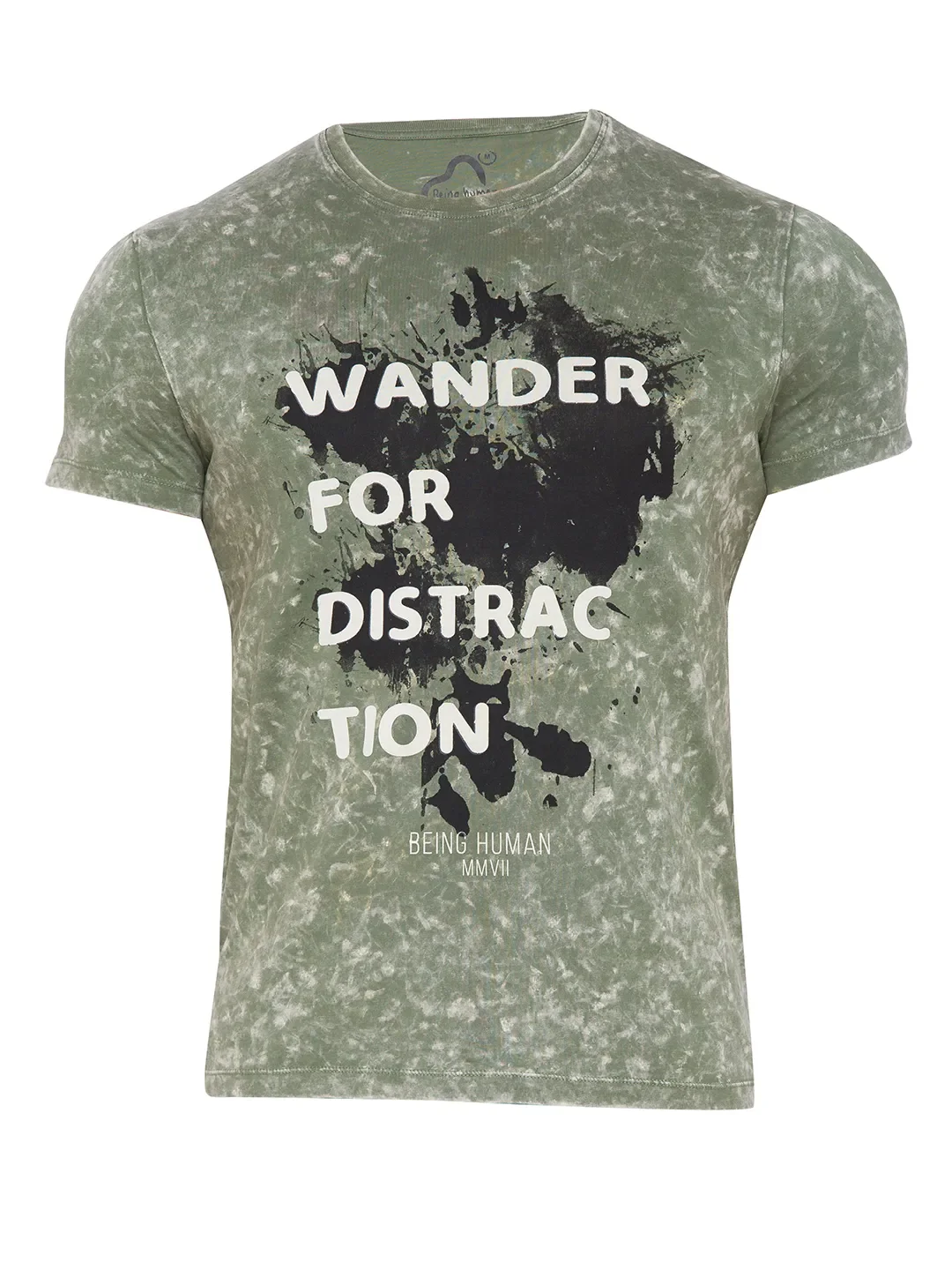 Green Regular Fit Men's Short Sleeves T-Shirt by Being Human Clothing - Image 5