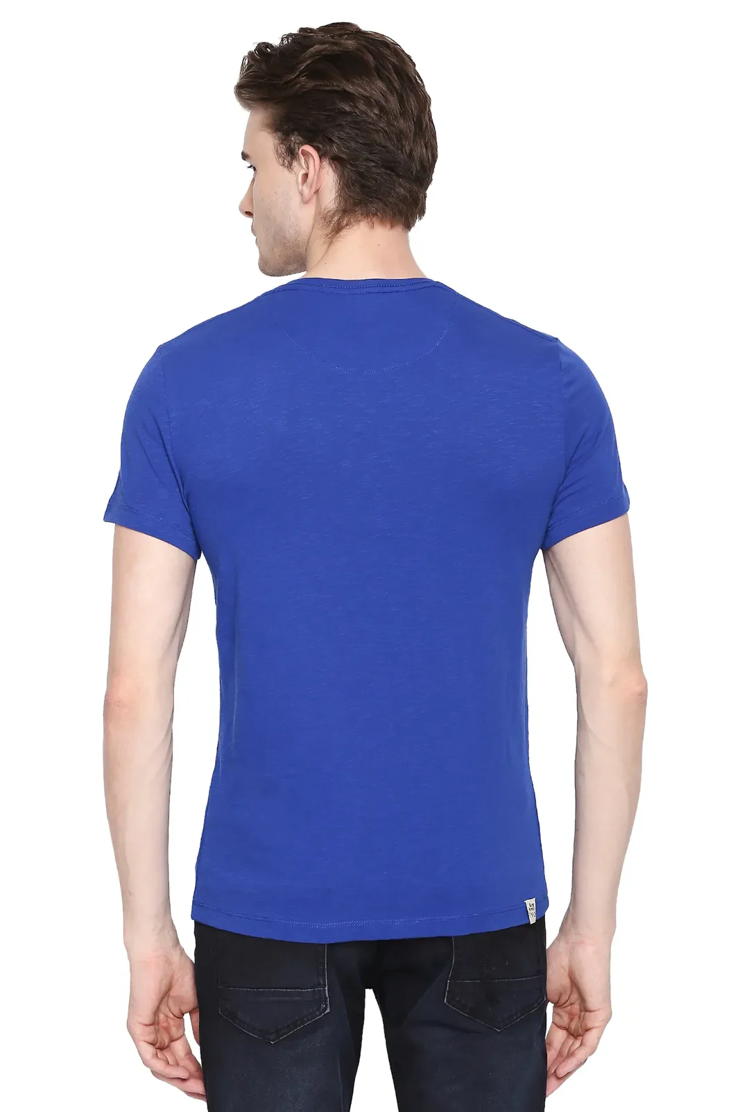 Blue Regular Fit Men's Short Sleeves T-Shirt by Being Human Clothing - Image 3