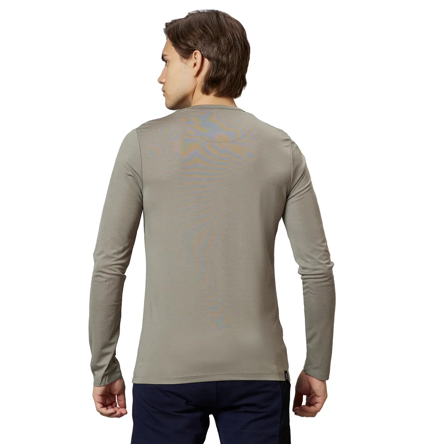 Grey Regular Fit Men's Long Sleeves T-Shirt by Being Human Clothing - Image 2