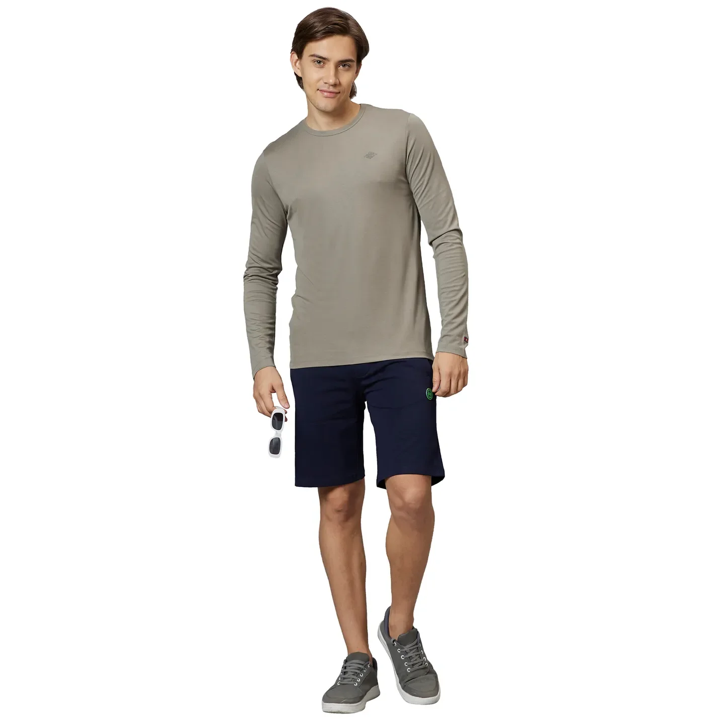 Grey Regular Fit Men's Long Sleeves T-Shirt by Being Human Clothing - Image 5