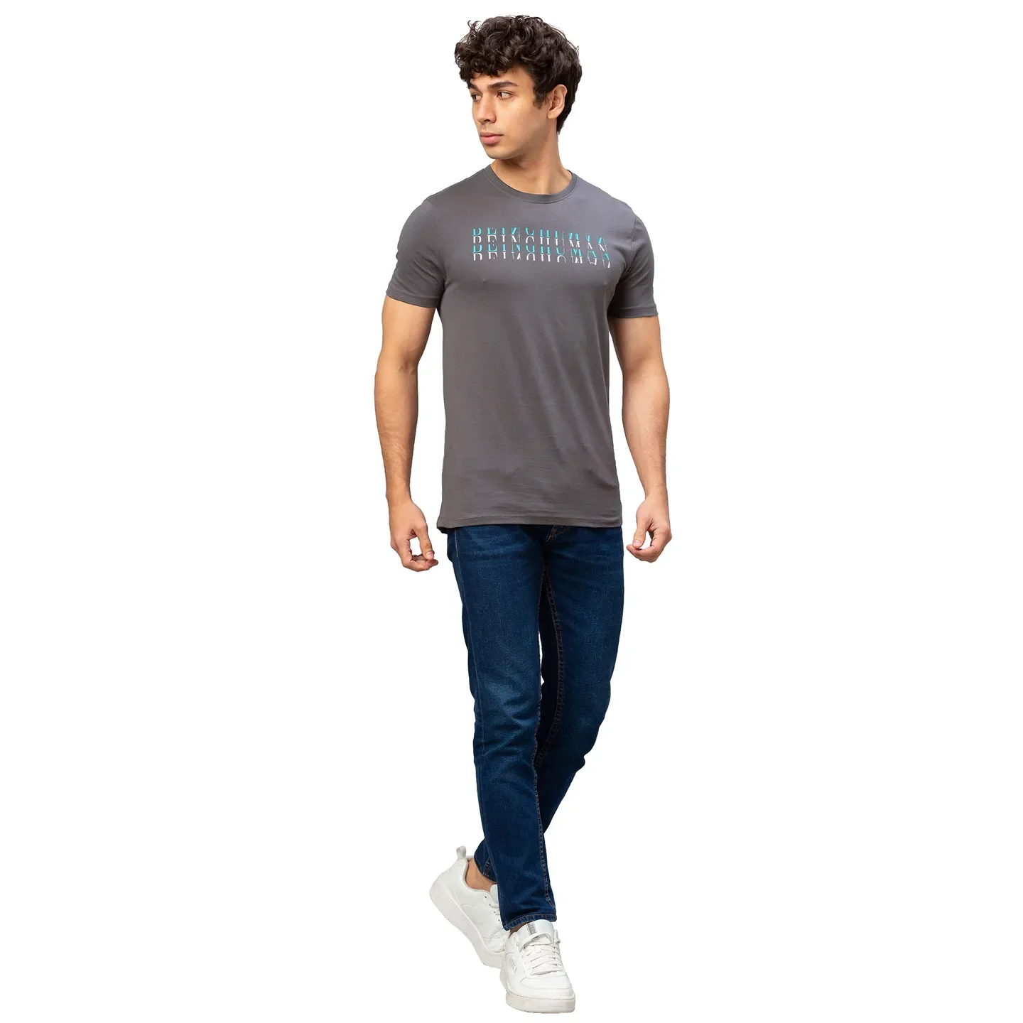 Grey Regular Fit Men's Short Sleeves T-Shirt by Being Human Clothing - Image 5