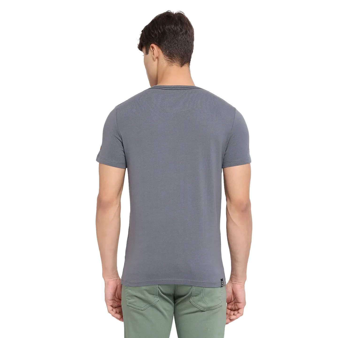 Grey Regular Fit Men's Short Sleeves T-Shirt by Being Human Clothing - Image 10