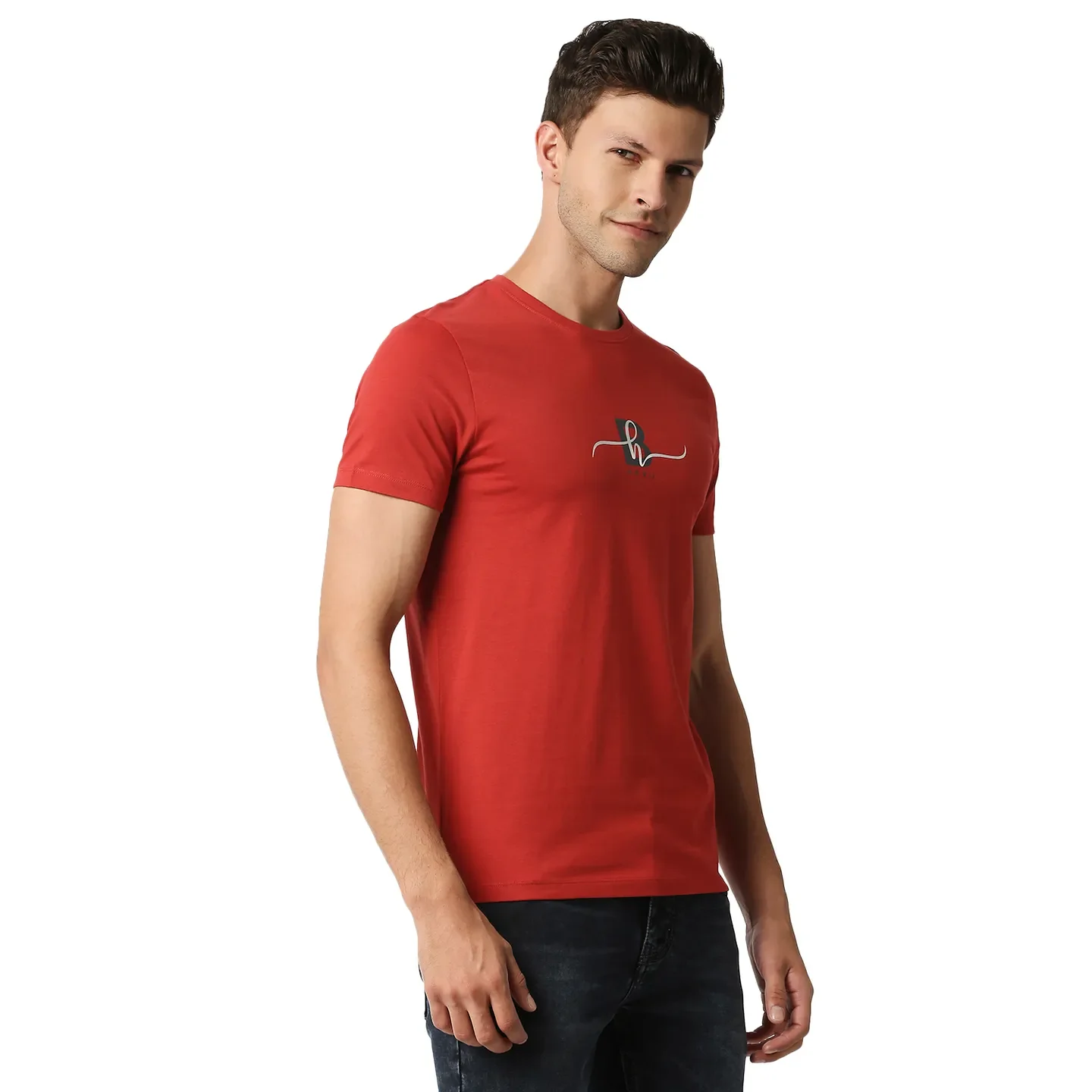 Red Regular Fit Men's Short Sleeves T-Shirt by Being Human Clothing