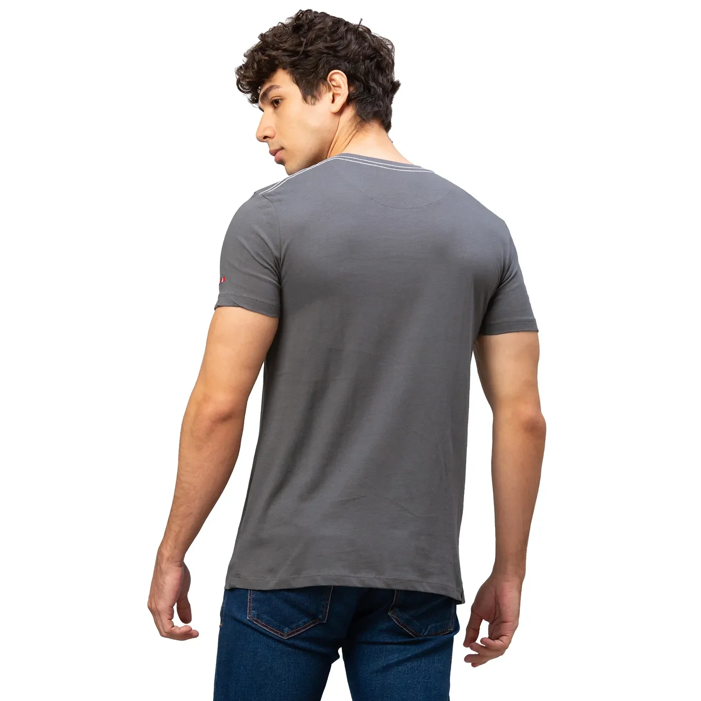 Green Regular Fit Men's Short Sleeves T-Shirt by Being Human Clothing - Image 3