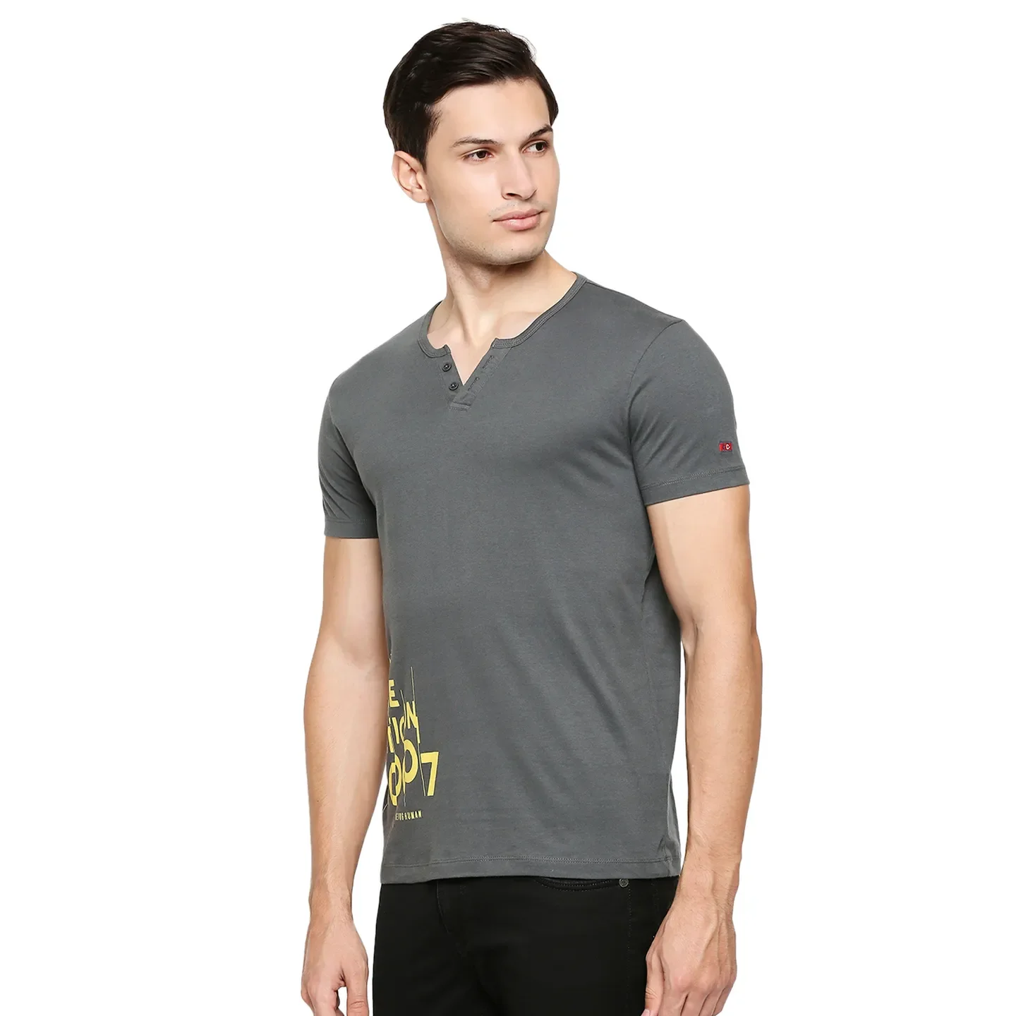 Grey Regular Fit Men's Short Sleeves T-Shirt by Being Human Clothing - Image 2