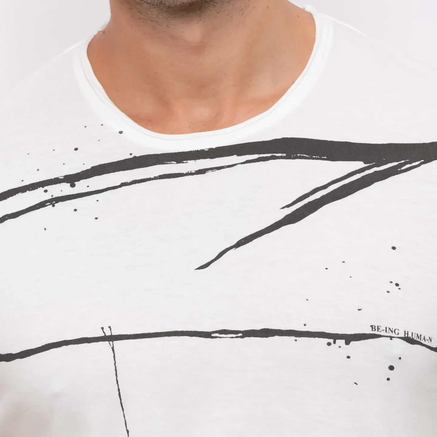 Beige Regular Fit Men's Short Sleeves T-Shirt by Being Human Clothing - Image 5