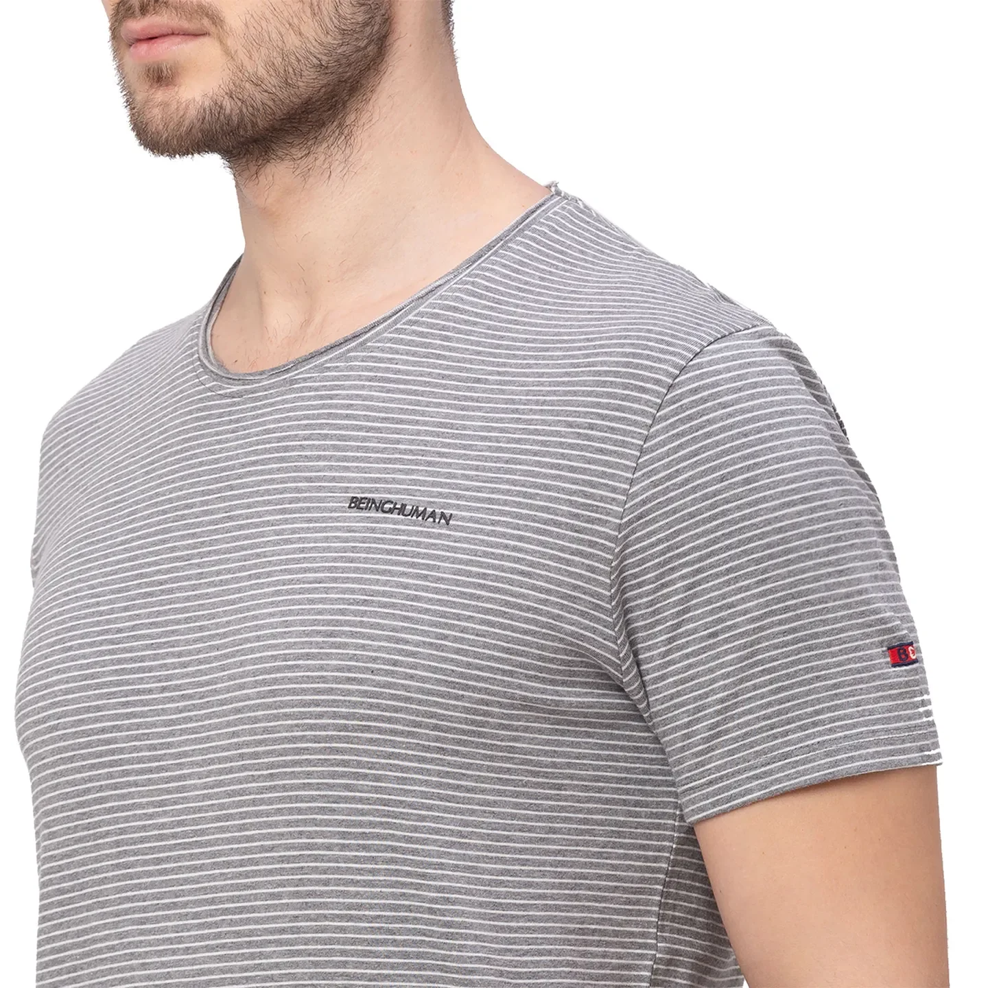 Beige Regular Fit Men's Short Sleeves T-Shirt by Being Human Clothing - Image 4