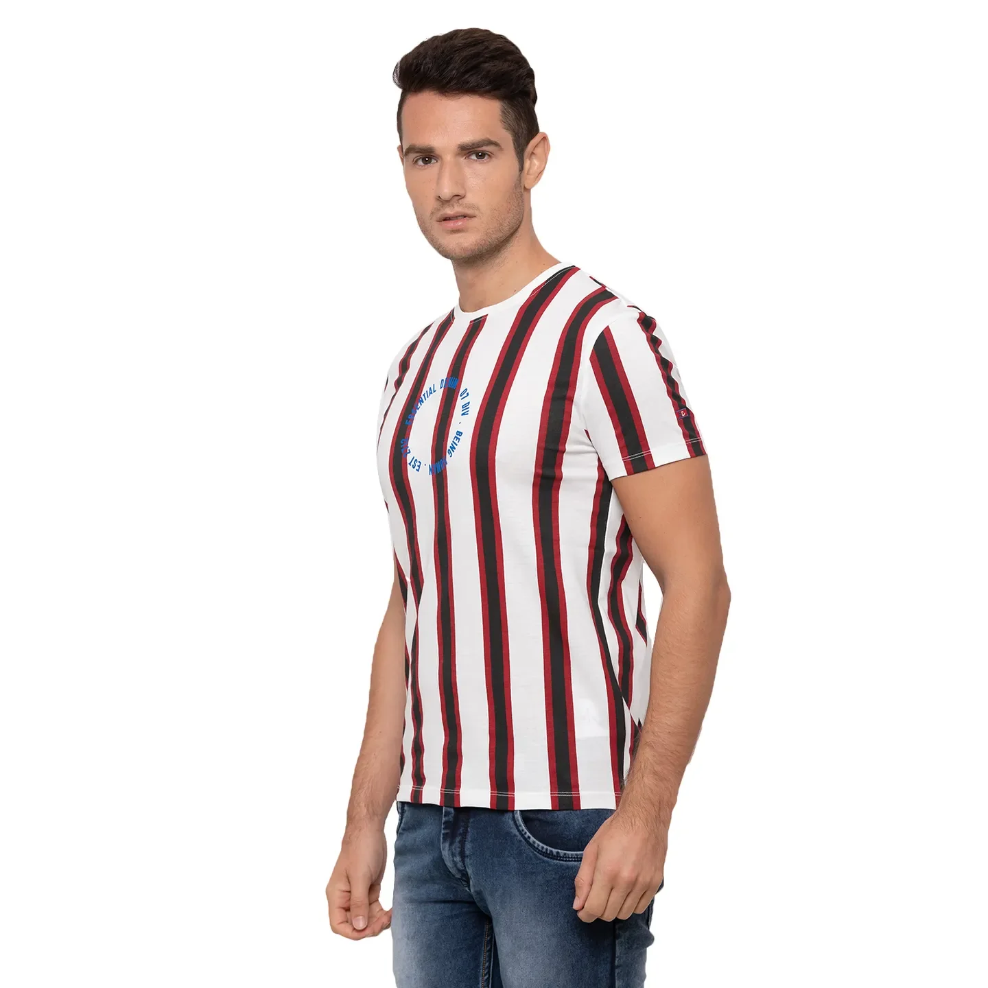 Beige Regular Fit Men's T-Shirt by Being Human Clothing - Image 5