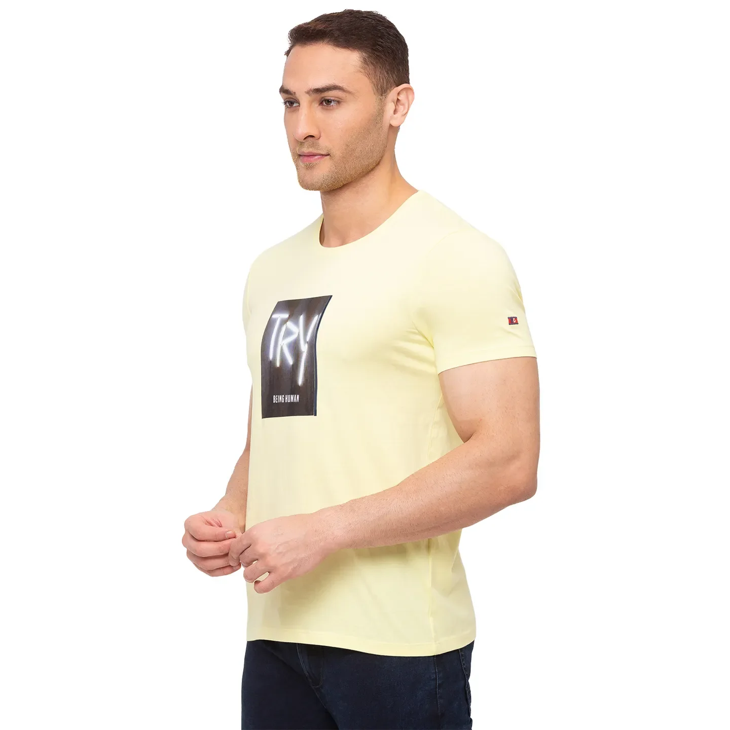 Grey Regular Fit Men's Short Sleeves T-Shirt by Being Human Clothing - Image 2