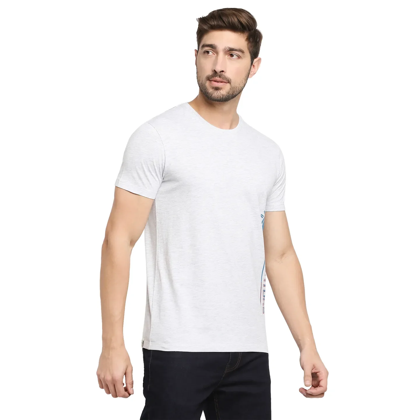 Grey Regular Fit Men's Short Sleeves T-Shirt by Being Human Clothing - Image 3