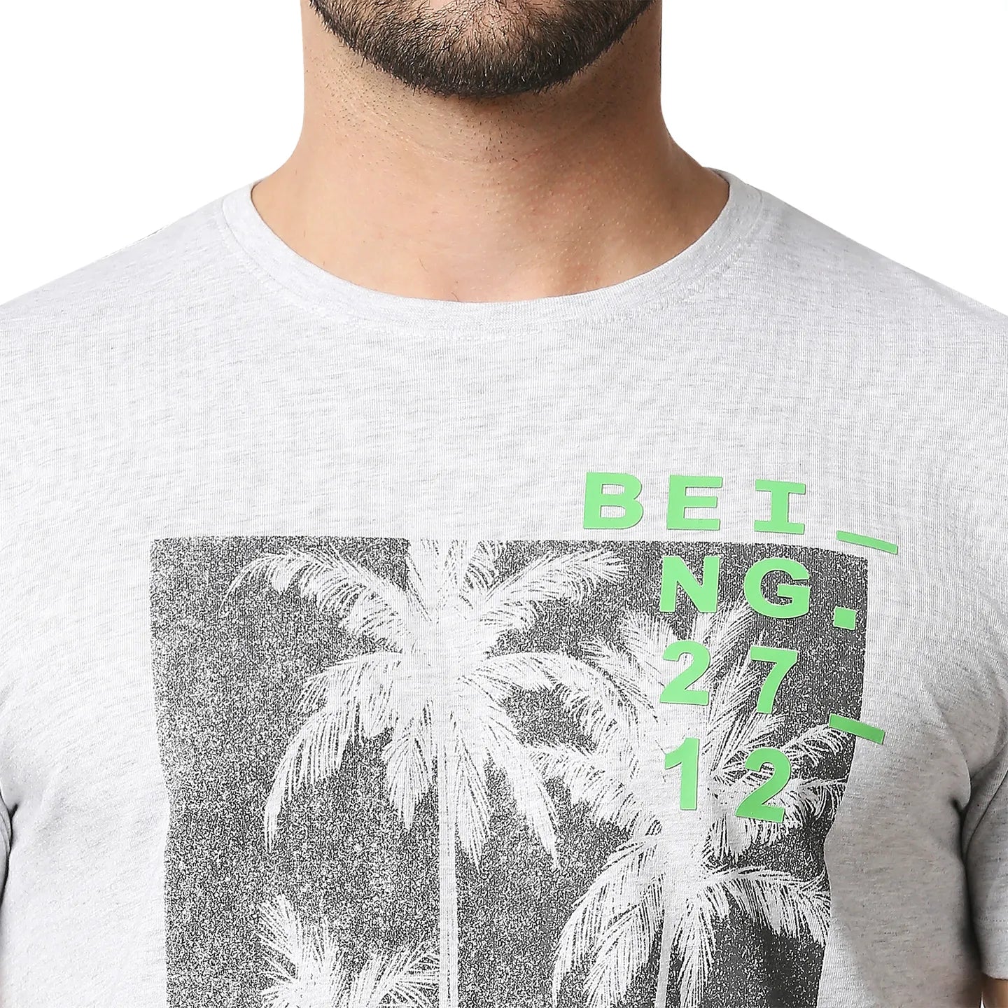 Grey Regular Fit Men's Short Sleeves T-Shirt by Being Human Clothing - Image 5