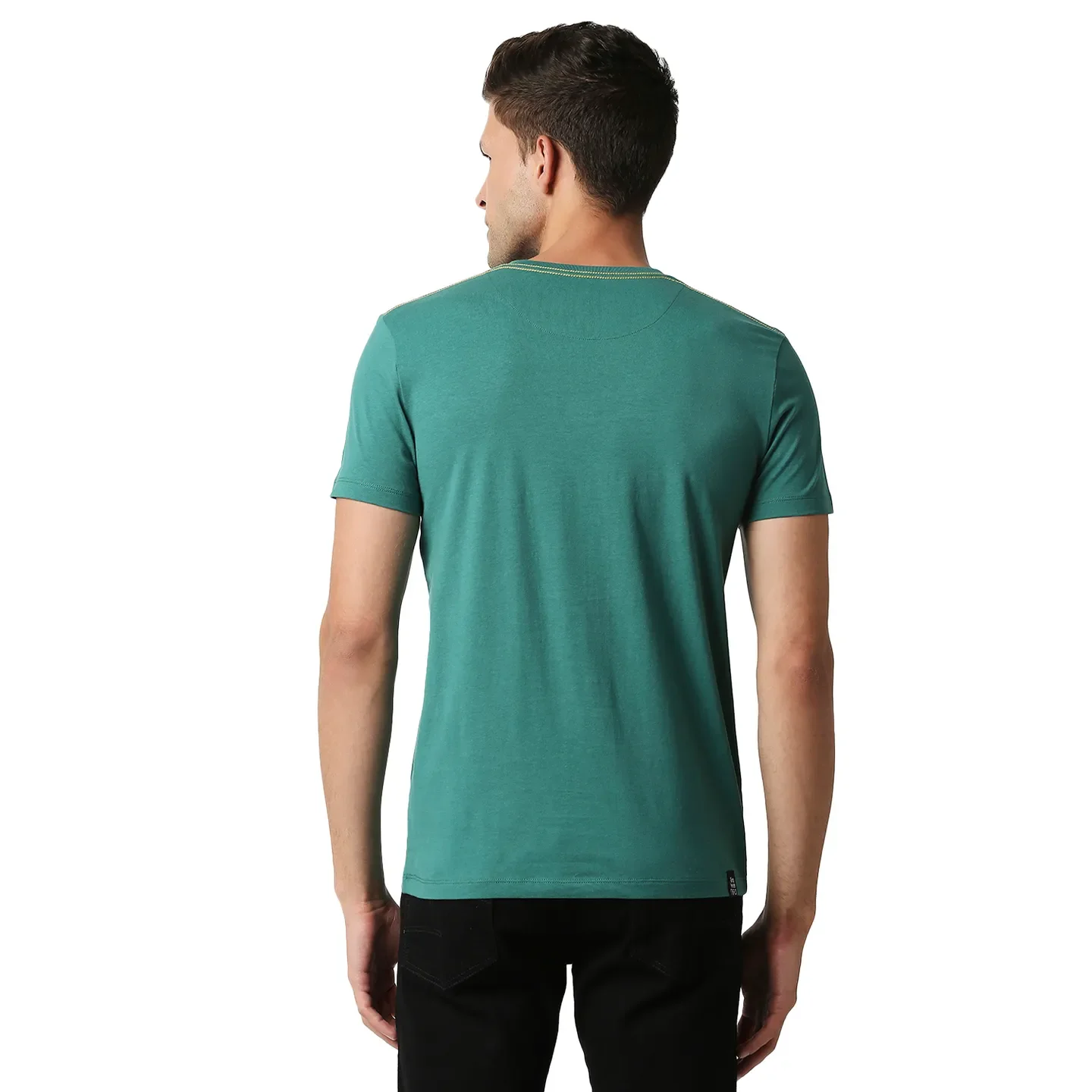 Green Regular Fit Men's Short Sleeves T-Shirt by Being Human Clothing - Image 3