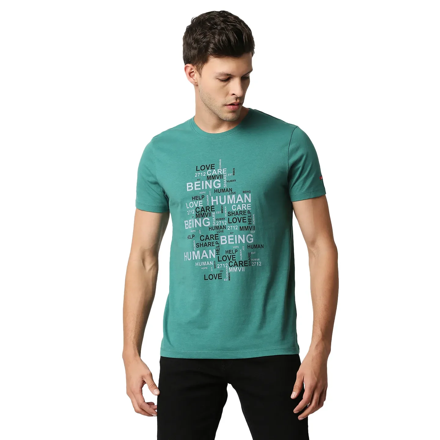 Evergreen Regular Fit Round Neck Men's T-Shirt by Being Human Clothing