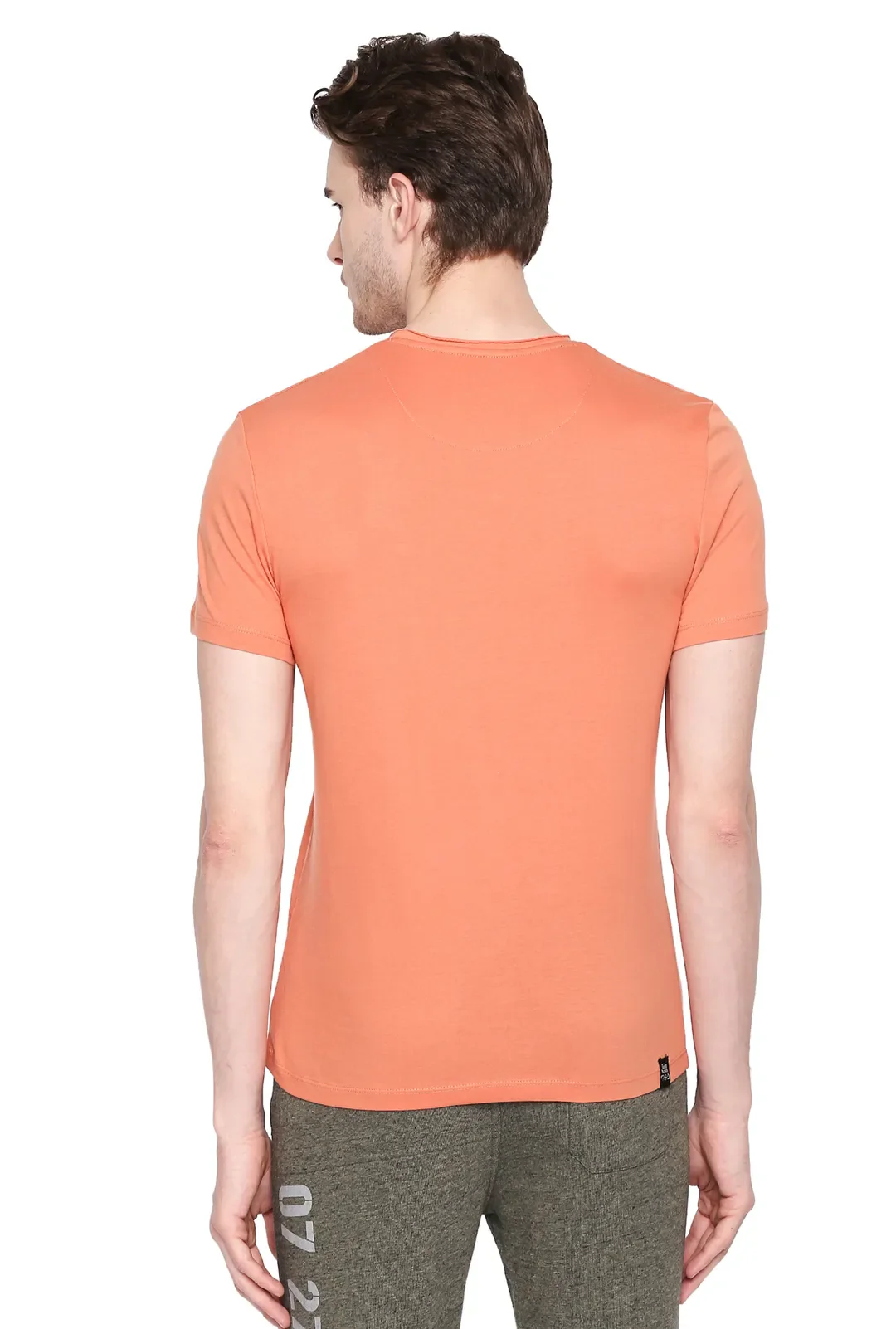Orange Regular Fit Men's Short Sleeves T-Shirt by Being Human Clothing - Image 3