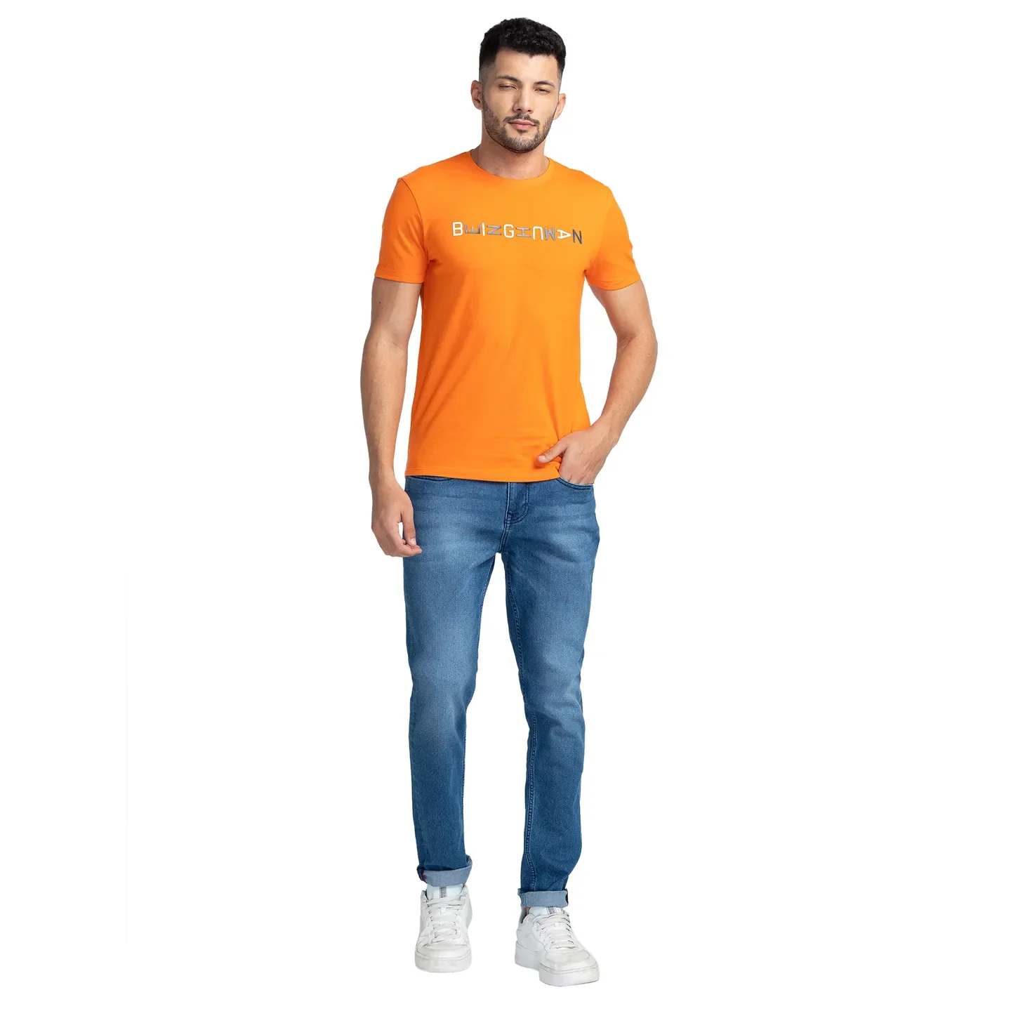 Flame Regular Fit Round Neck Men's T-Shirt by Being Human Clothing - Image 2