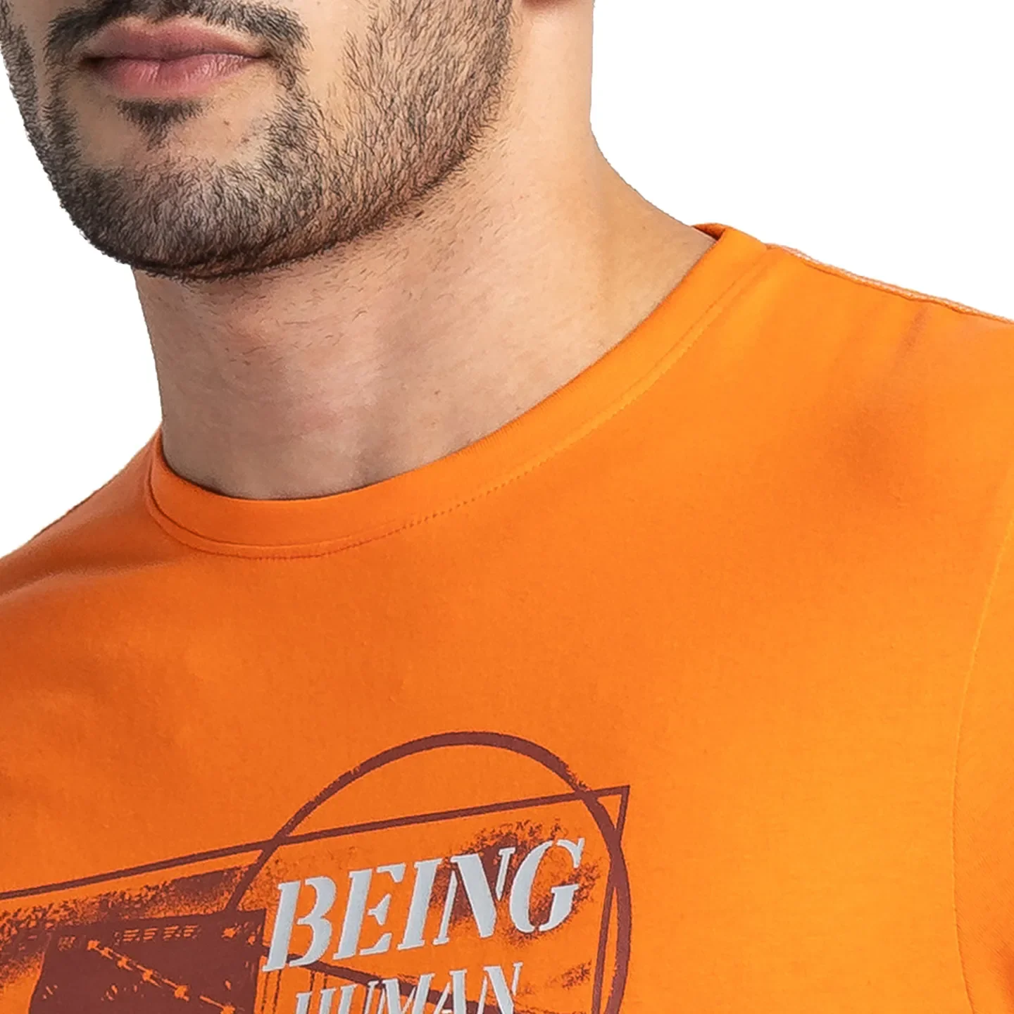Blue Regular Fit Men's Short Sleeves T-Shirt by Being Human Clothing - Image 5