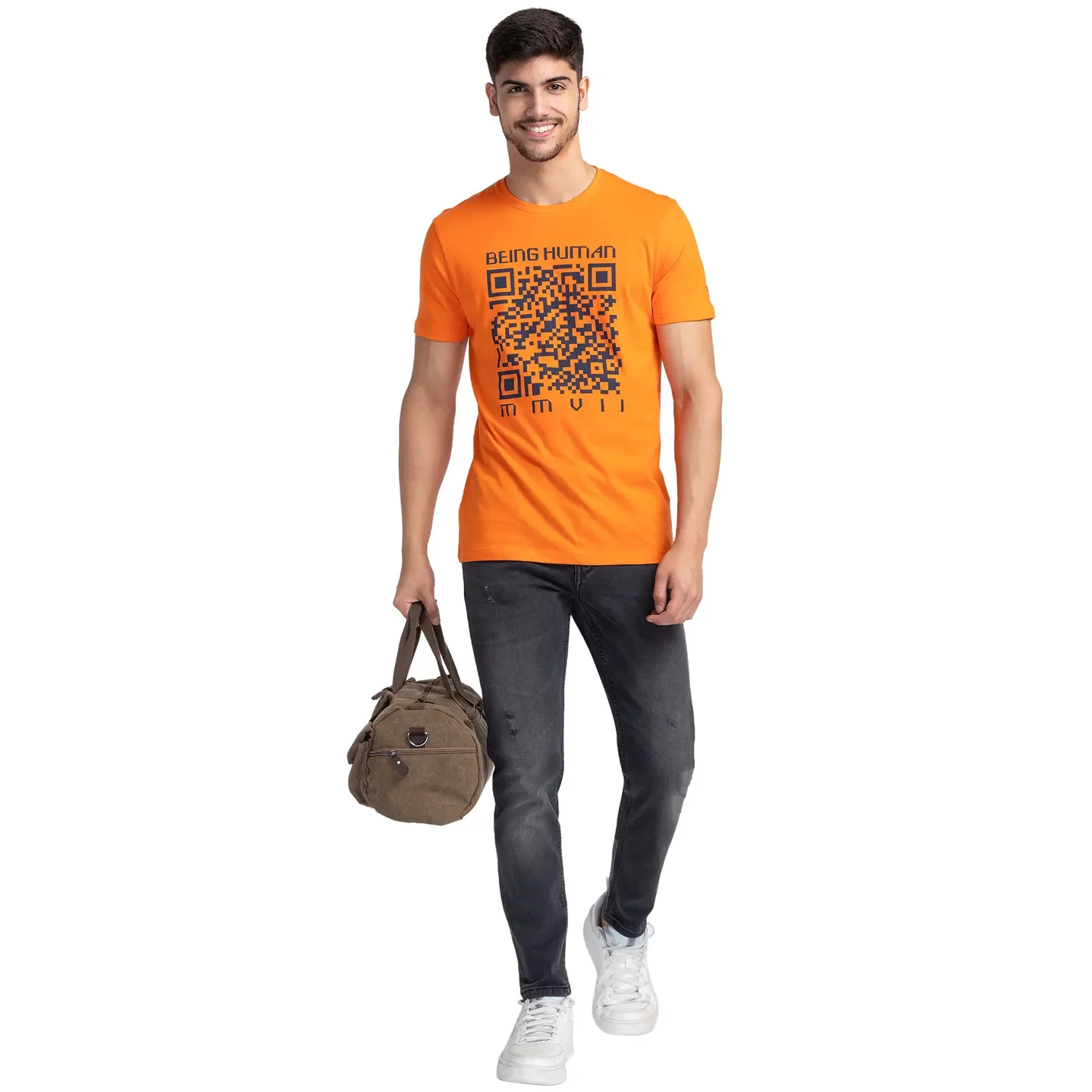 Flame Regular Fit Round Neck Men's T-Shirt by Being Human Clothing - Image 6