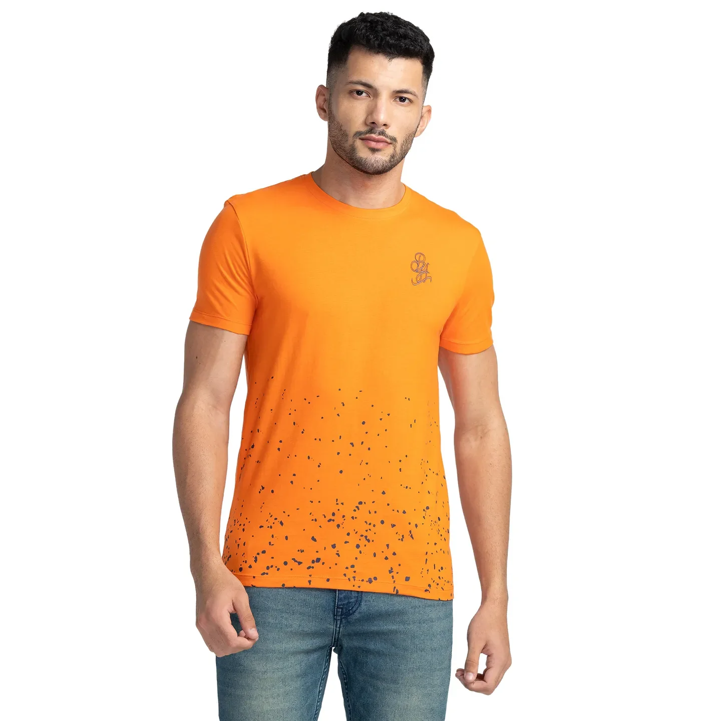 Blue Regular Fit Men's Short Sleeves T-Shirt by Being Human Clothing