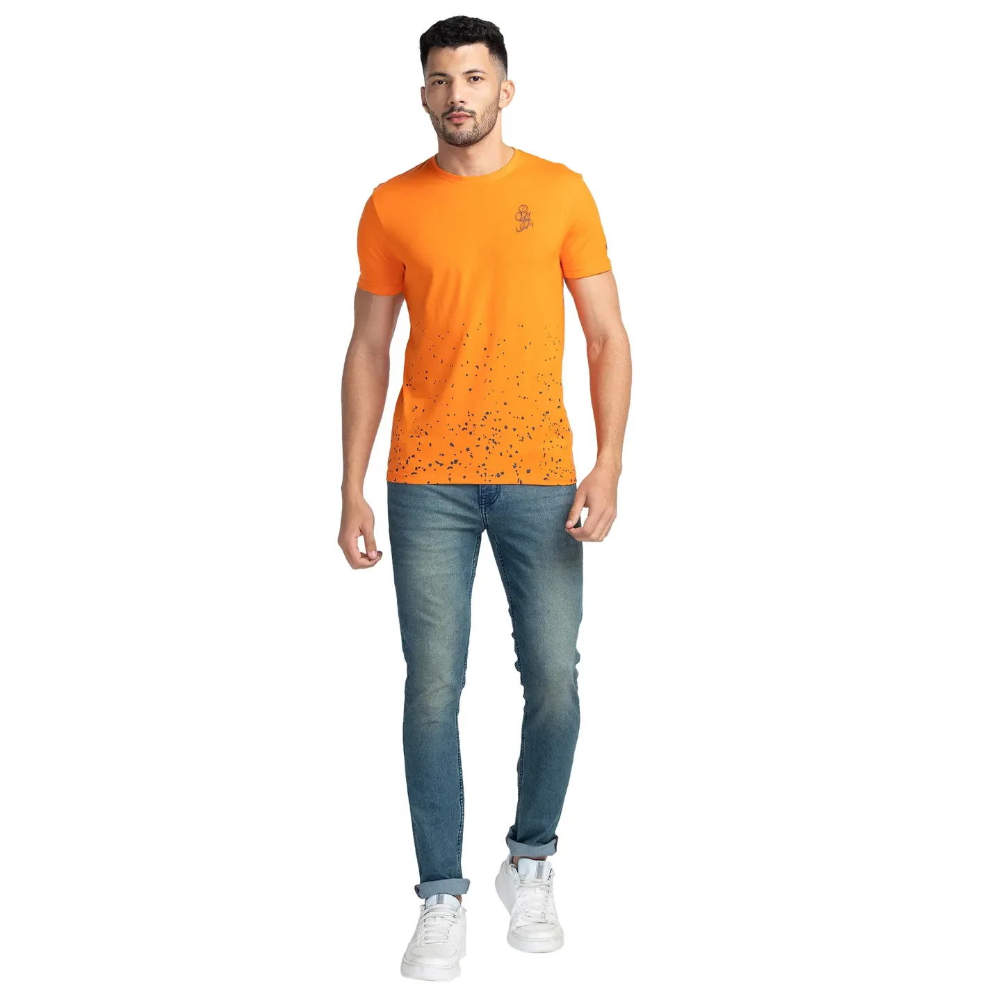 Blue Regular Fit Men's Short Sleeves T-Shirt by Being Human Clothing - Image 2
