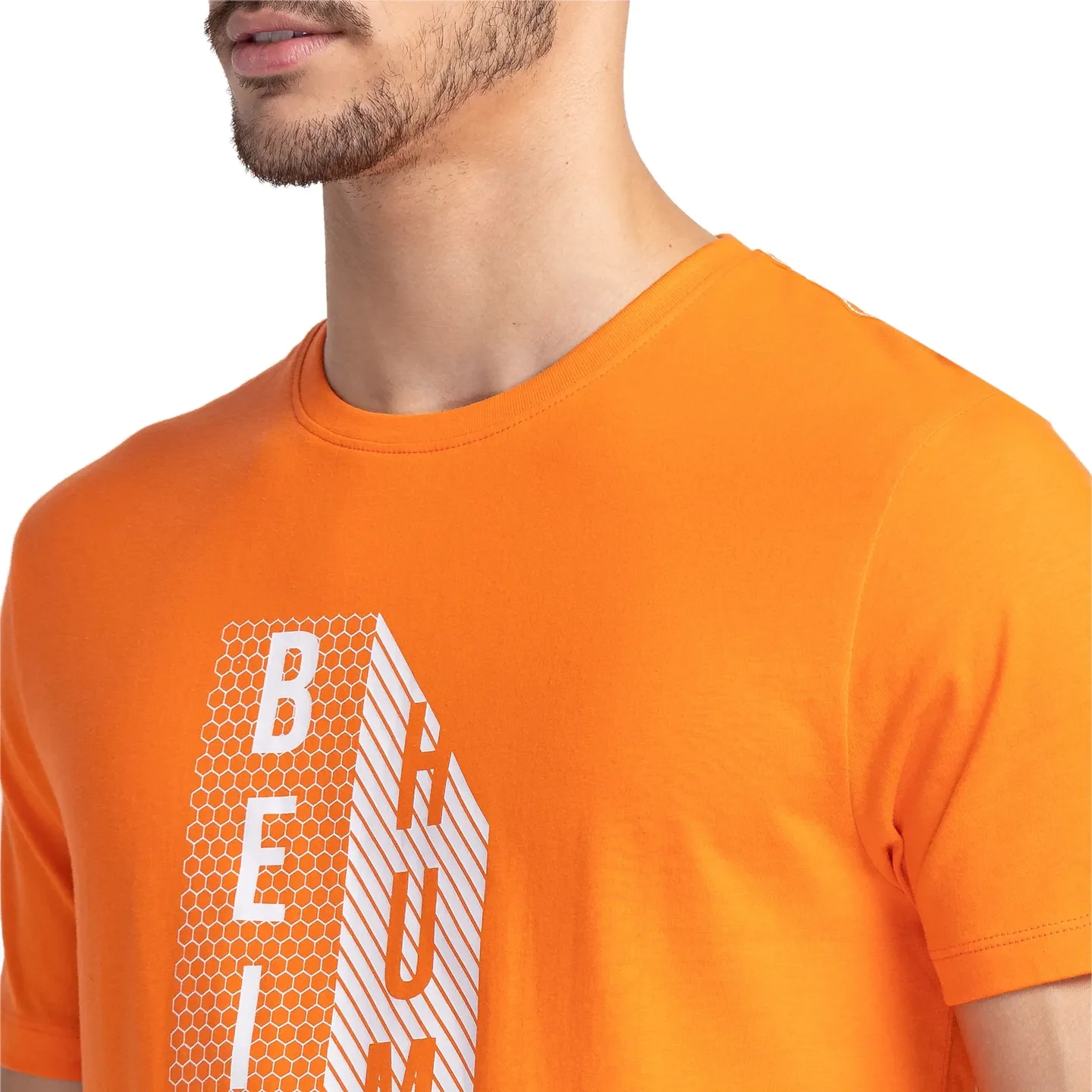 Blue Regular Fit Men's Short Sleeves T-Shirt by Being Human Clothing - Image 5