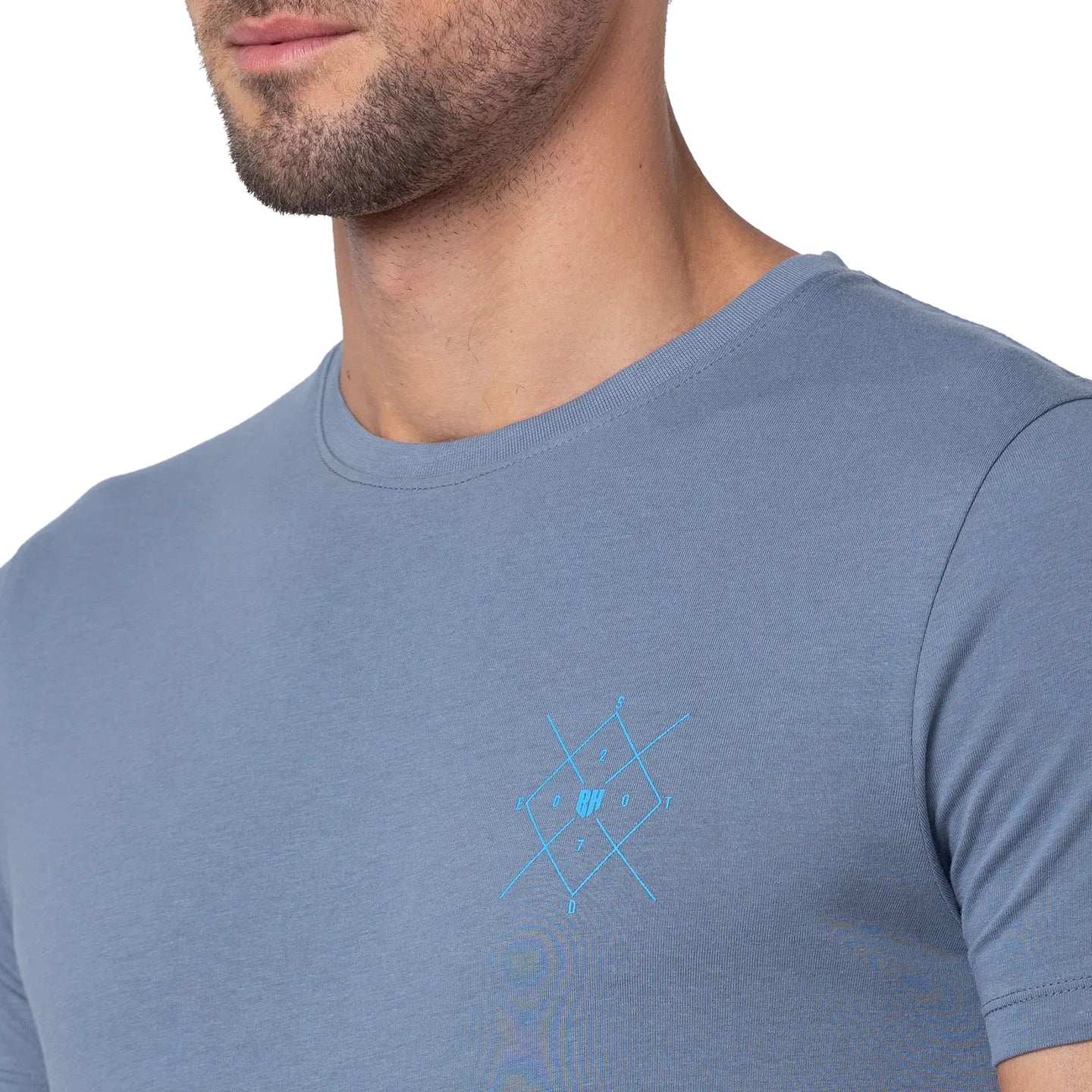 Blue Regular Fit Men's Short Sleeves T-Shirt by Being Human Clothing - Image 4