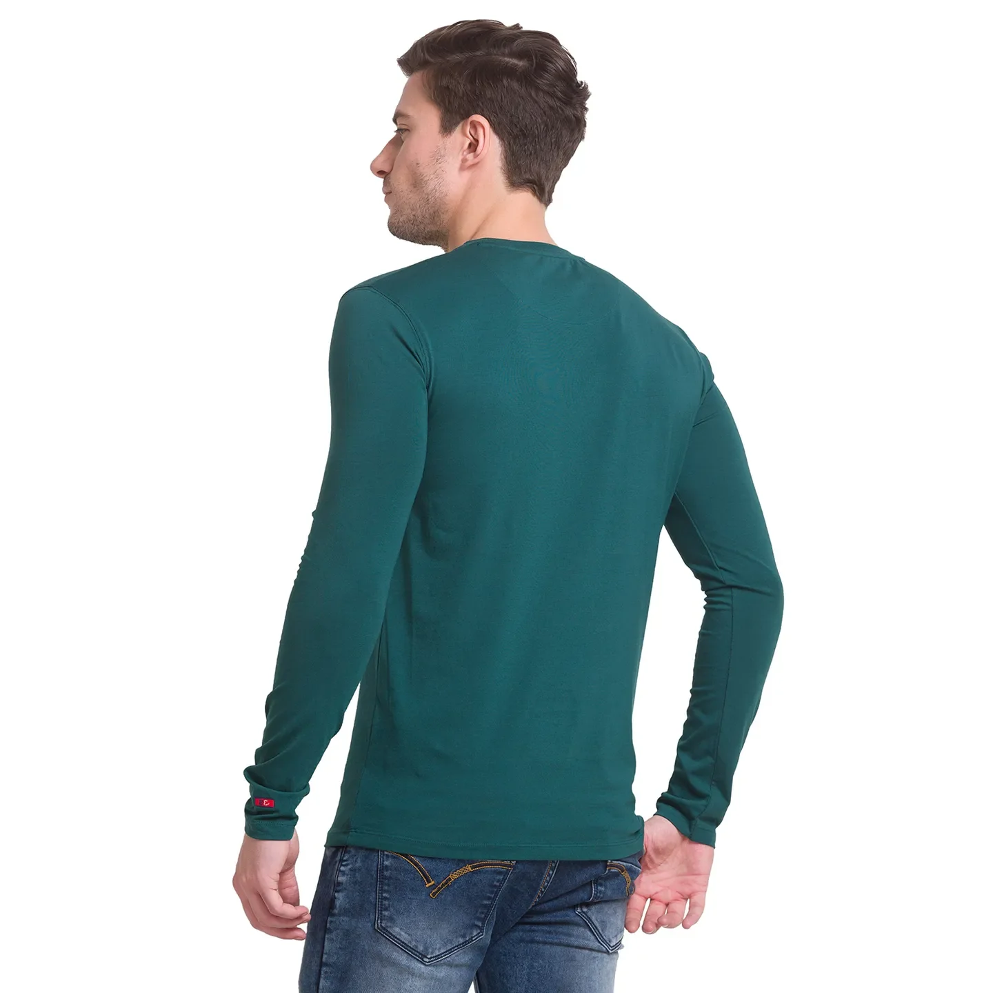 Forest Green Regular Fit Round Neck Men's T-Shirt by Being Human Clothing - Image 4